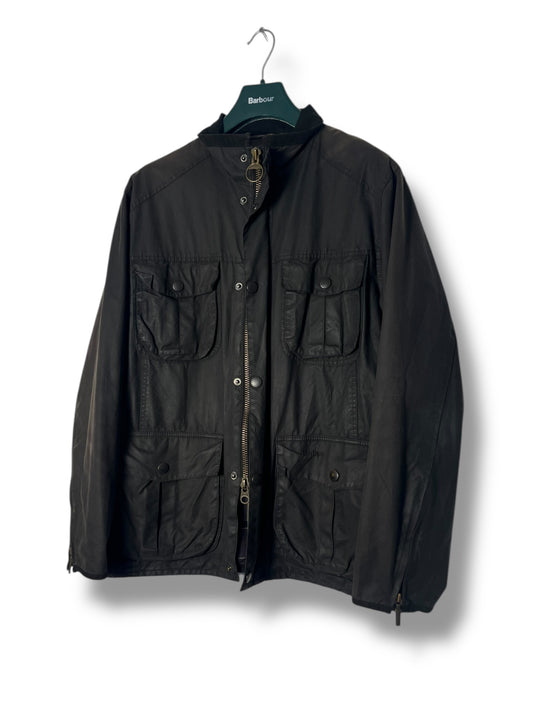 Barbour Utility Wax Jacket Black L Vintage