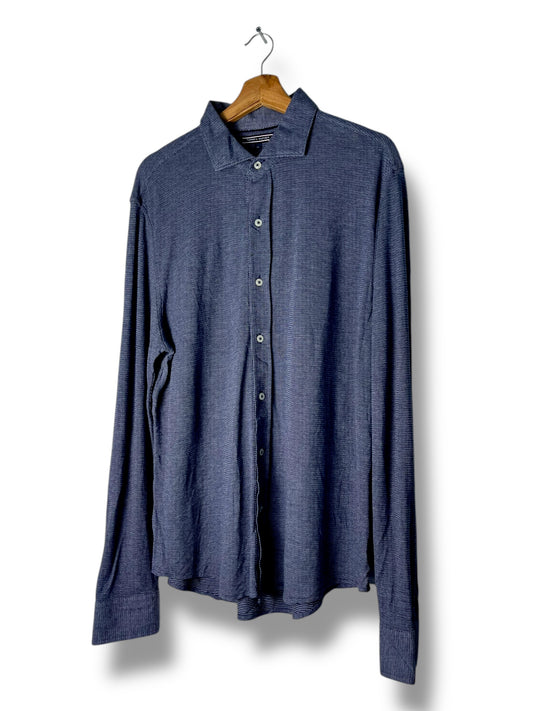 Tommy Hilfiger Polo-Style Shirt XL Slim Fit – Navy Textured