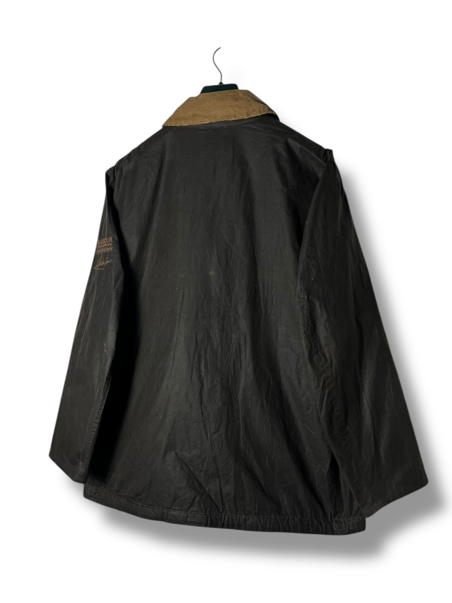 Barbour International Vestive McQueen Wax Jacket – Sage Green – Fits L