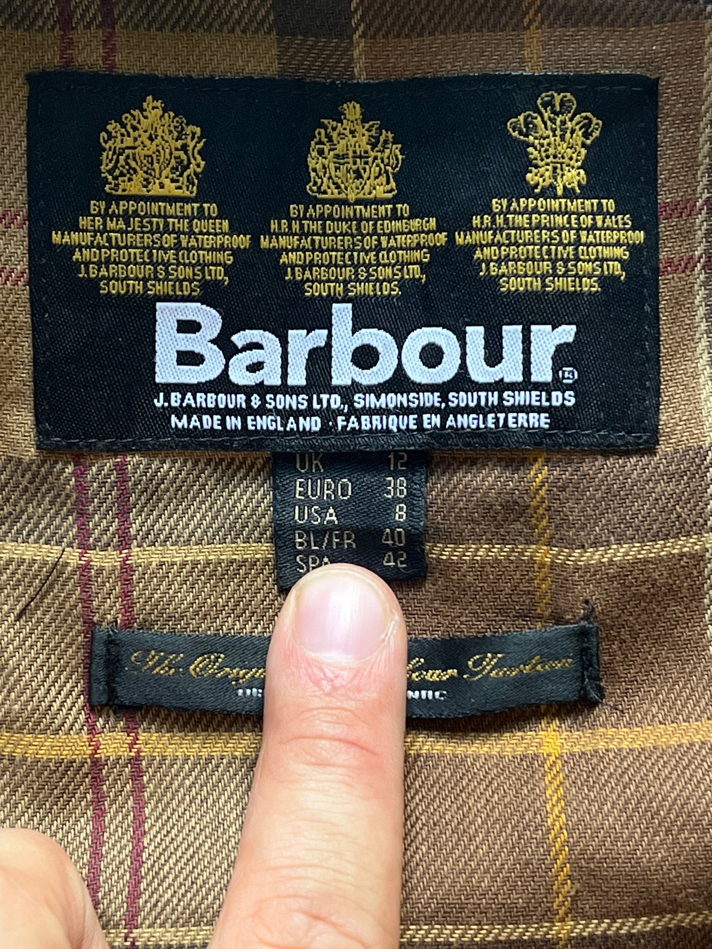 Barbour International Suit Ladies Wax Jacket – UK 12 / Sandstone