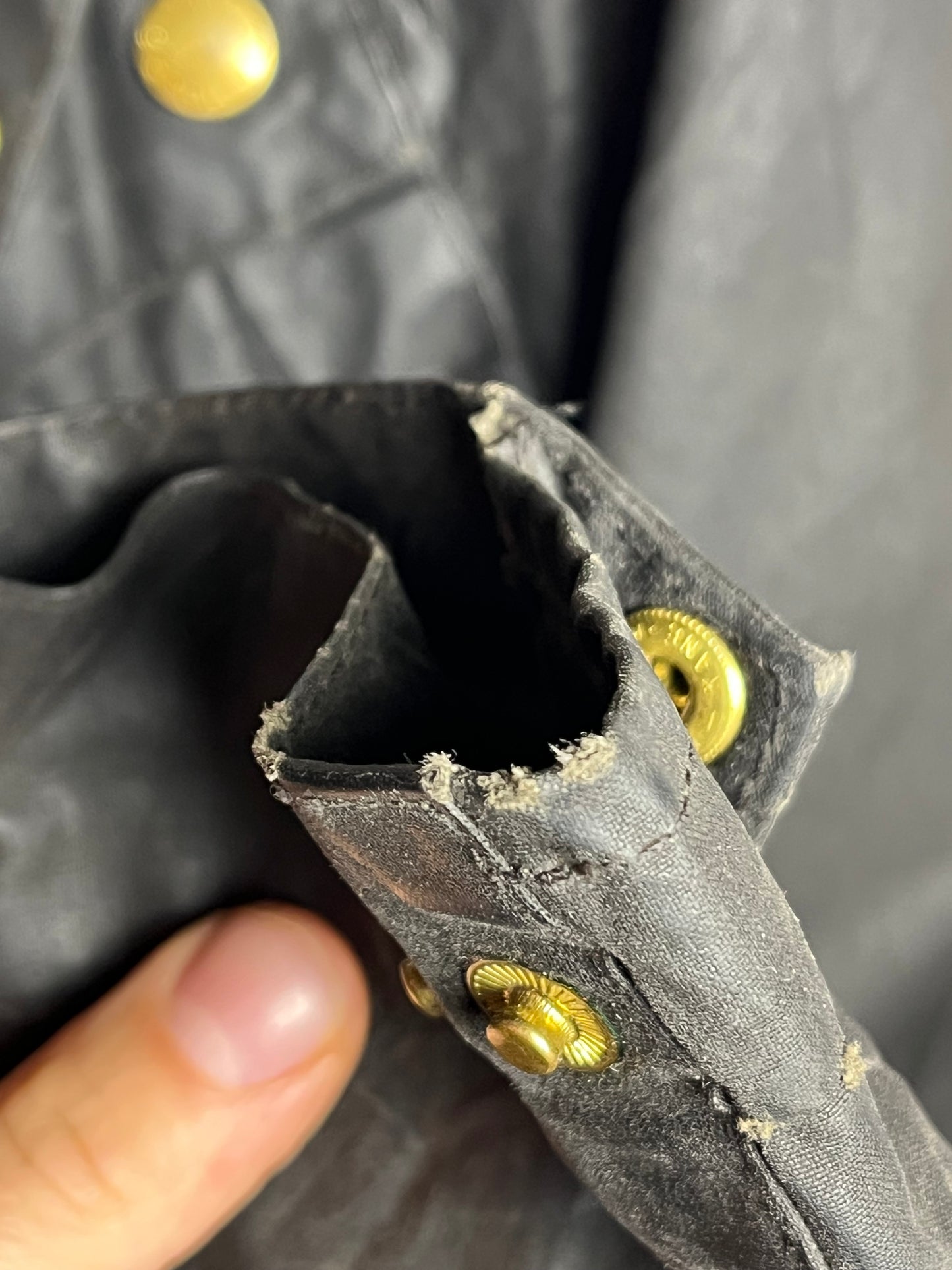 Rare Barbour International A7 Wax Jacket 1992 Navy Blue Vintage C40 UK