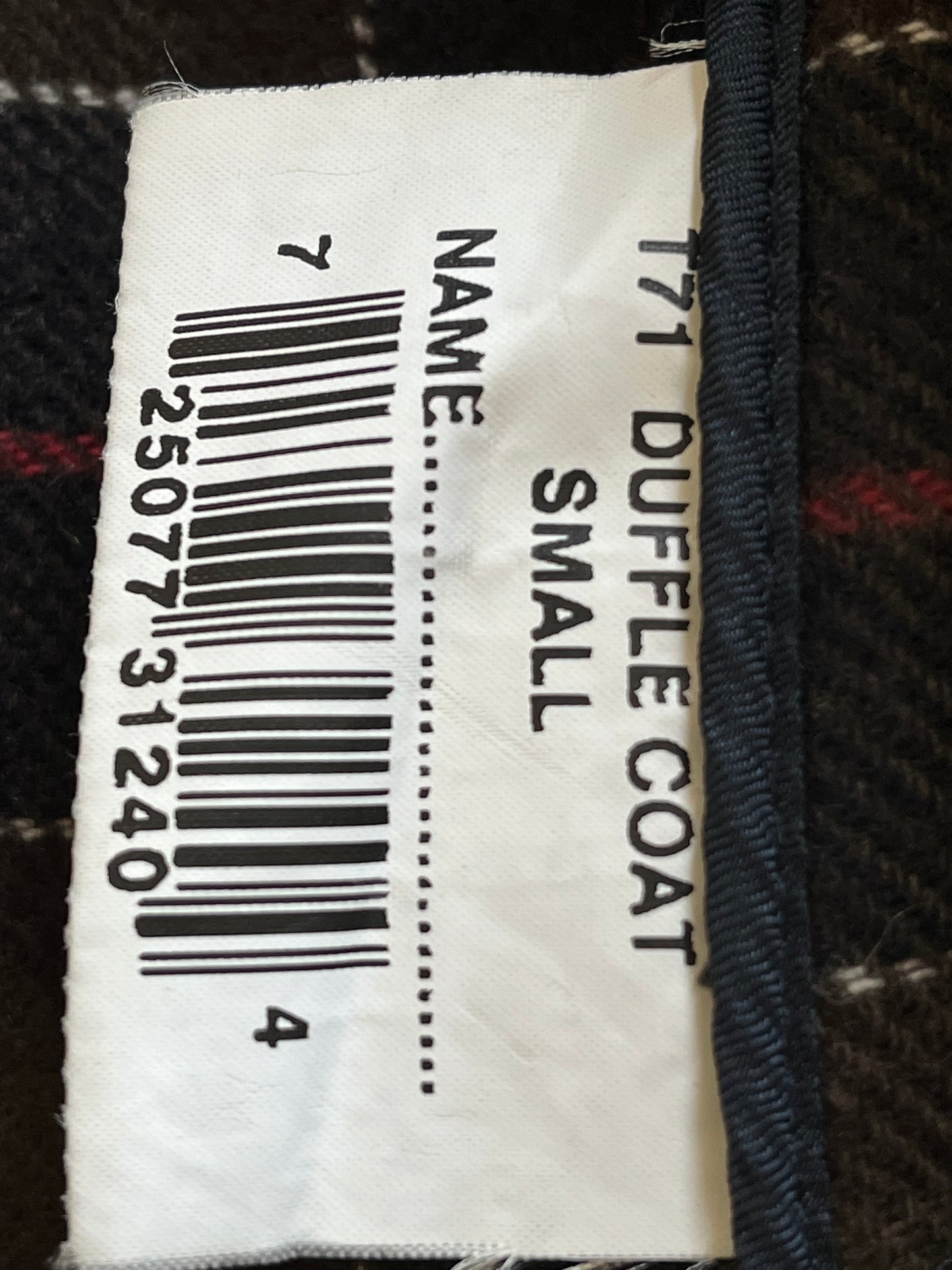 Barbour Duffle Coat Navy Blue – Wool – Size S