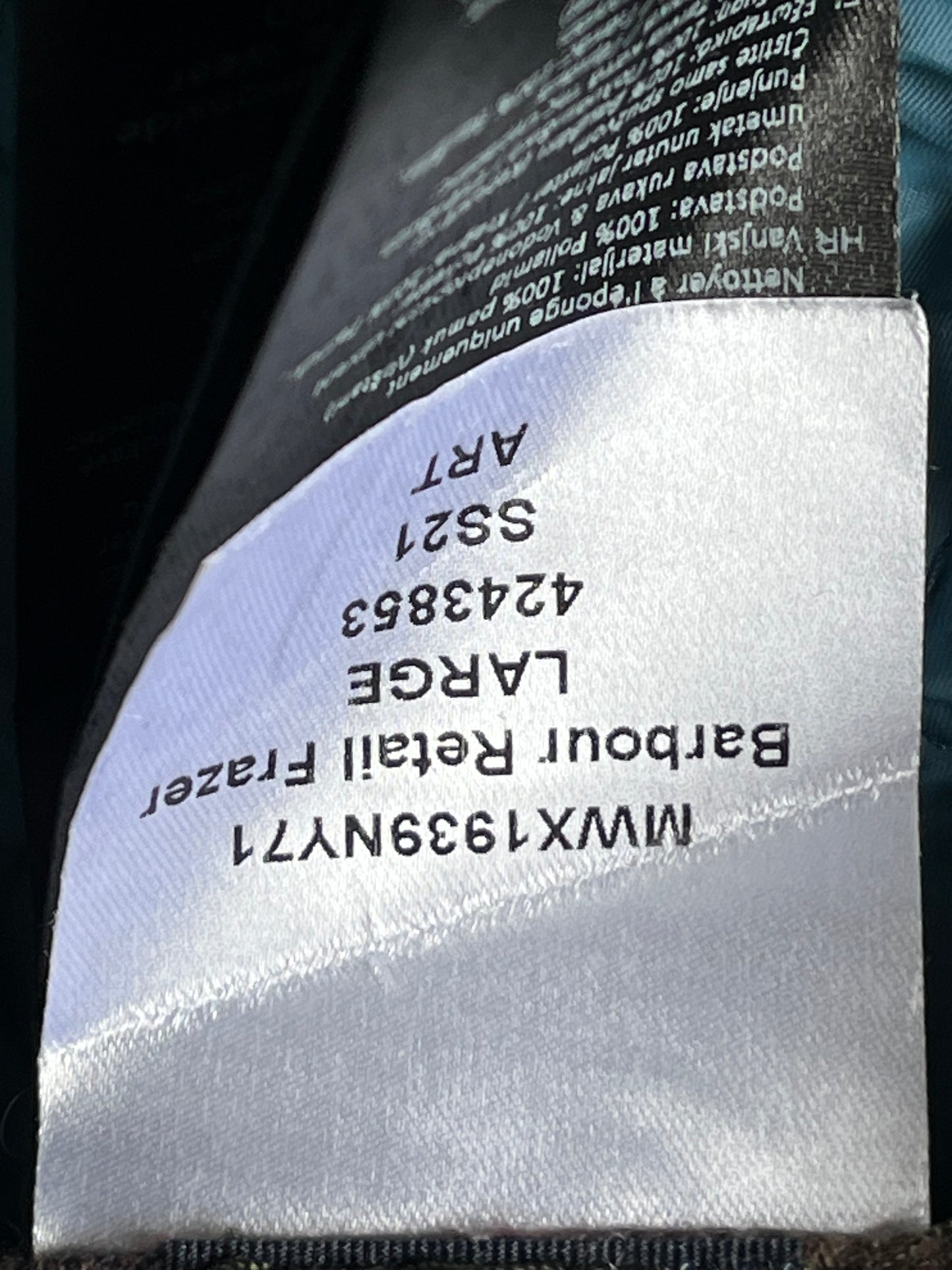 Retail Freezer L – lightweight Navy Blue – Waxed Cotton