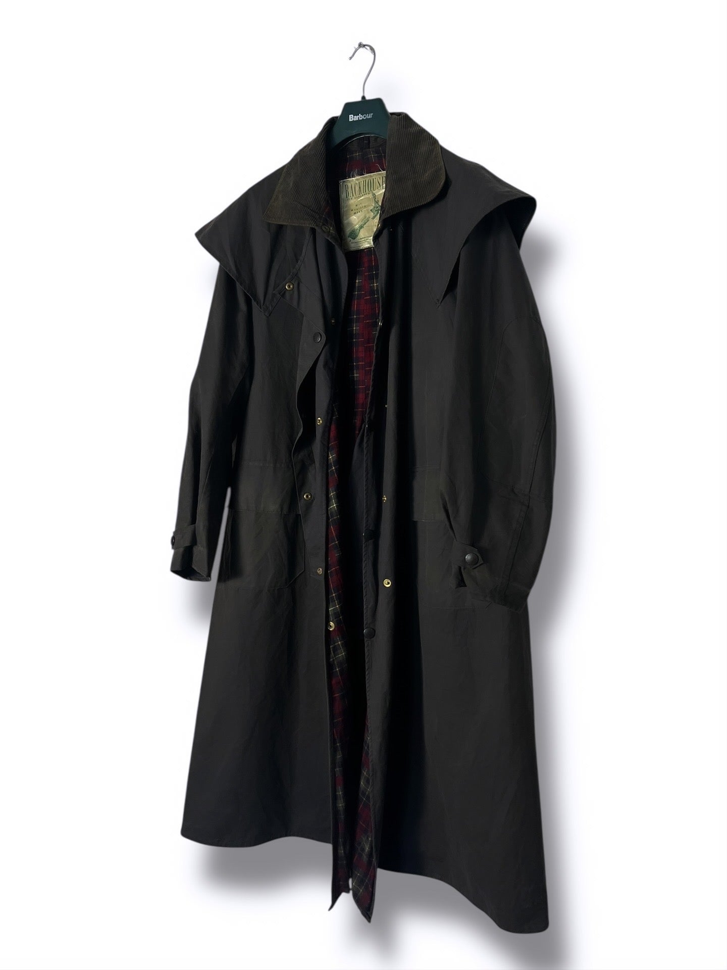 Barbour Backhouse C42 “Driza-Bone” Vintage Navy Raincoat (1990s)