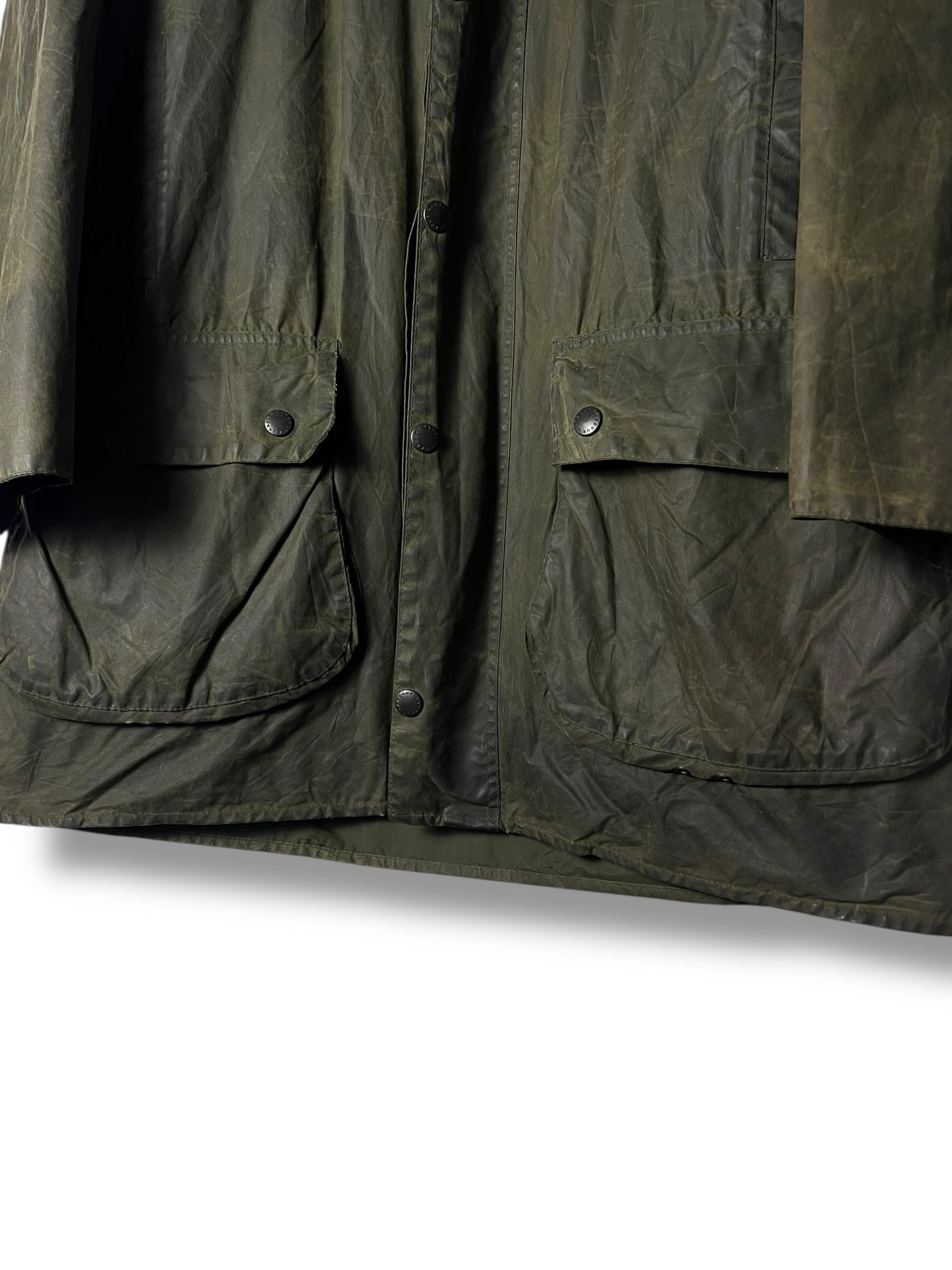 Barbour Border Jacket – Vintage Olive – C42 (L) – 1990