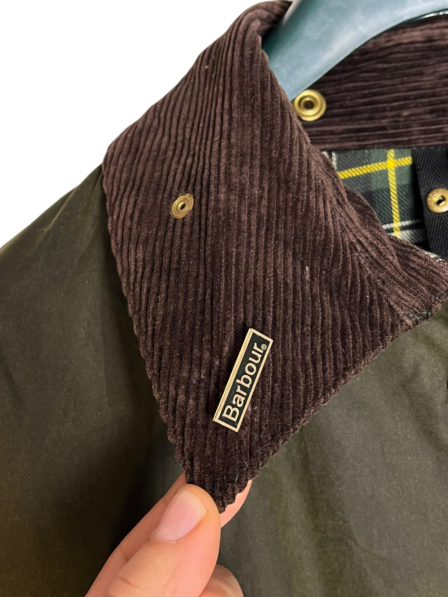 Barbour Border A200 Wax Jacket Sage Green C44 XL Vintage 2000 Made in England