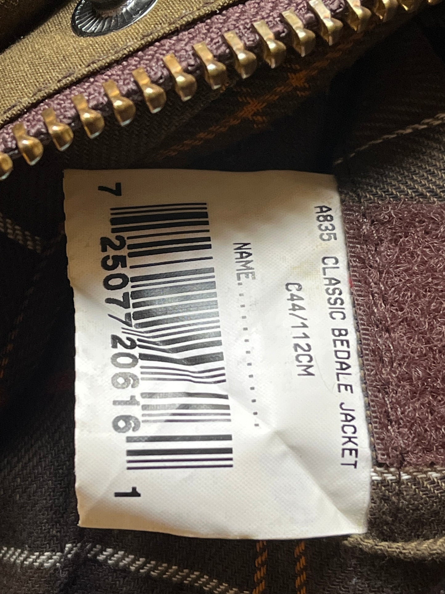 Barbour Classic Bedale – Olive – C44 / 112cm