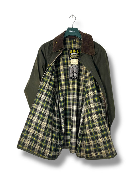 Barbour Beaufort Wax Jacket C42 Vintage Olive 1992