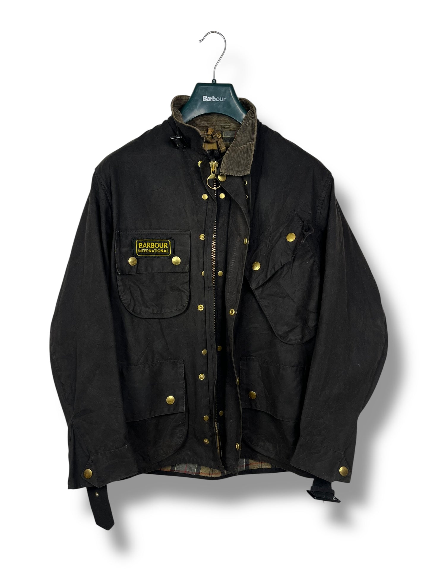 Barbour International Wax Jacket – Black – C34 (Small)