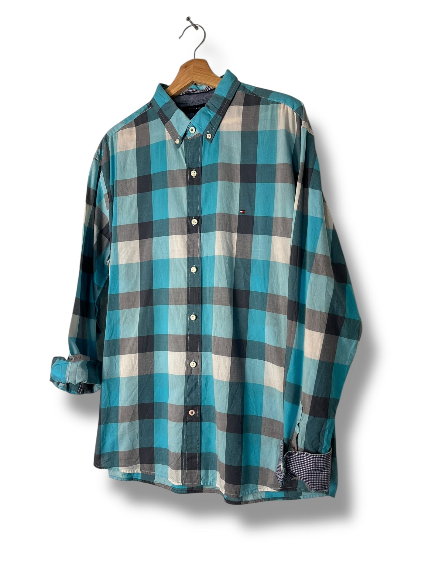 Tommy Hilfiger Checkered Shirt Blue Size L
