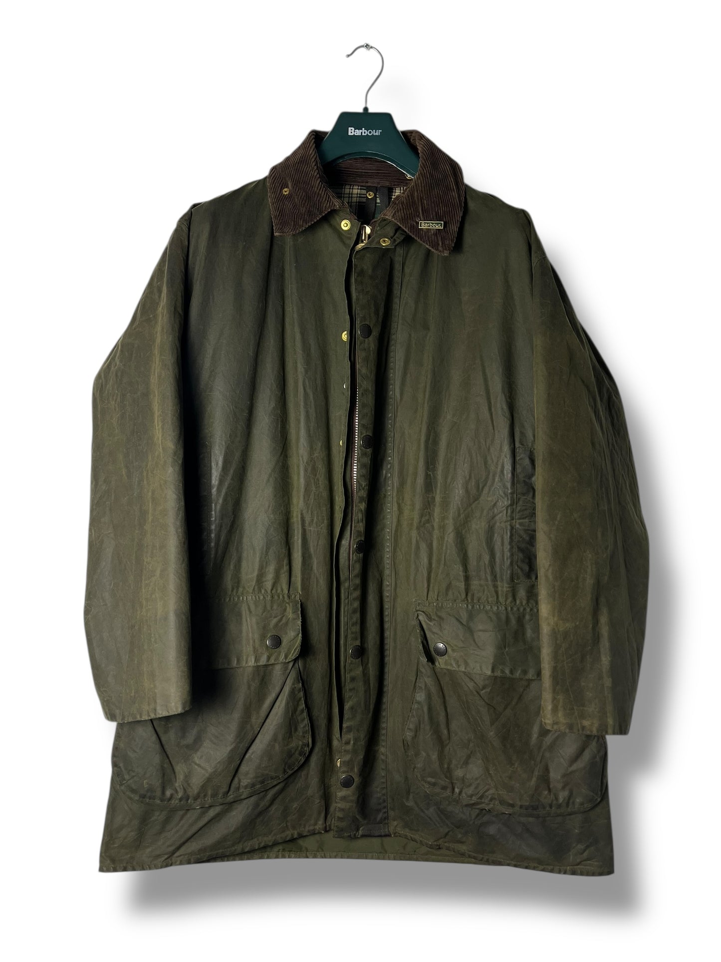 Barbour Border Jacket – Vintage Olive – C42 (L) – 1990
