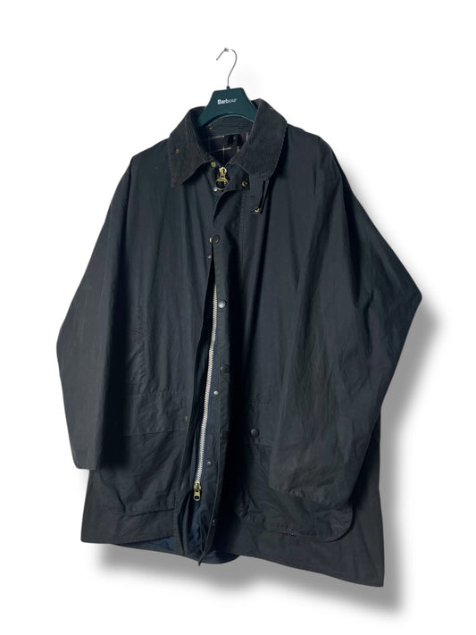 Barbour Border Wax Jacket – Blue Navy – 1995 – C50 (XL) – Liner Included