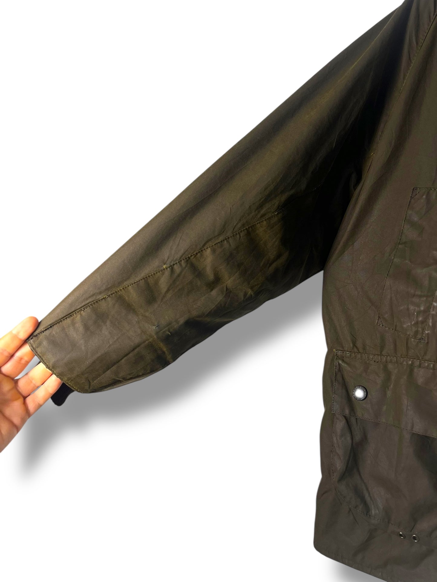 Barbour Bedale Classic C44 Olive Waxed Jacket – 2000 Vintage