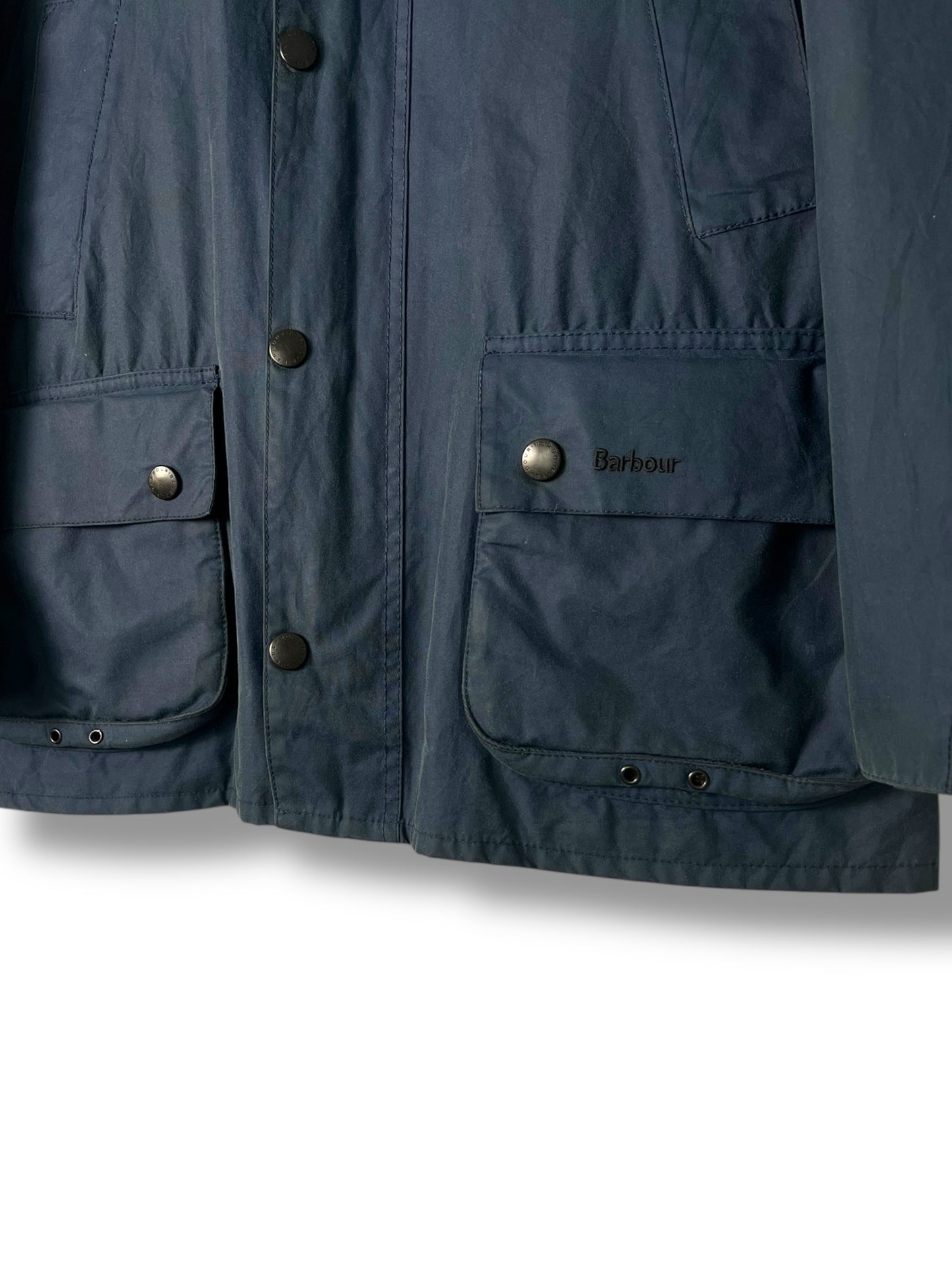 Barbour Ashby – Light Blue Waxed Cotton Jacket (size M) 2000