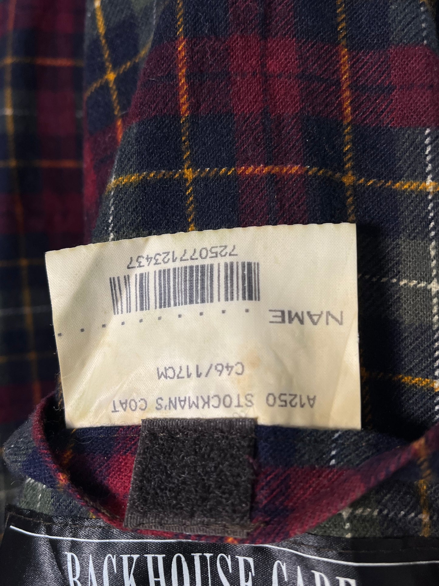 Barbour Backhouse Stockman Wax Coat Brown C46 90s Rare Long Coat