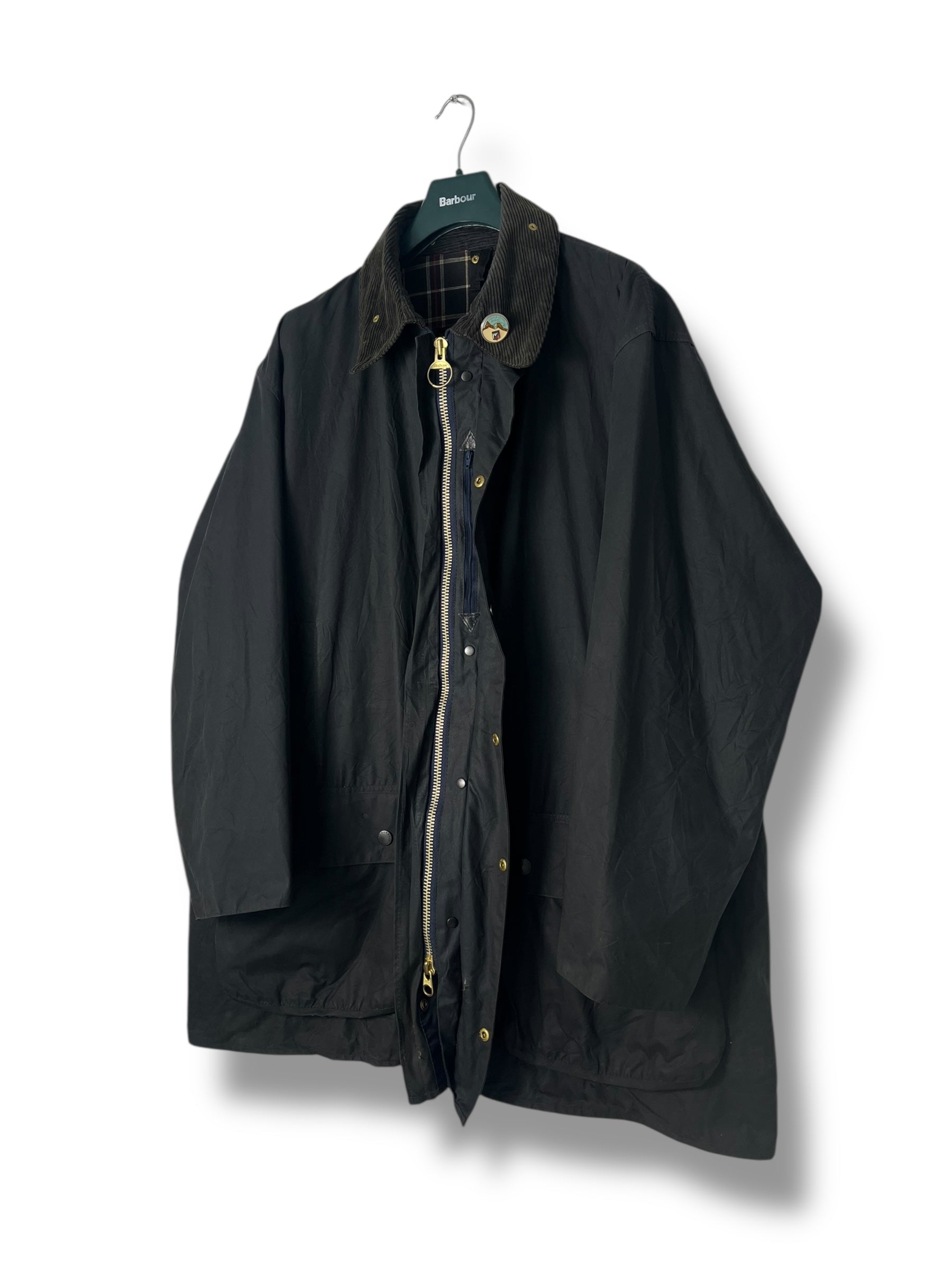 Barbour Border Wax Jacket Blue Navy C52/ XL 1997 – Draps Barcelona