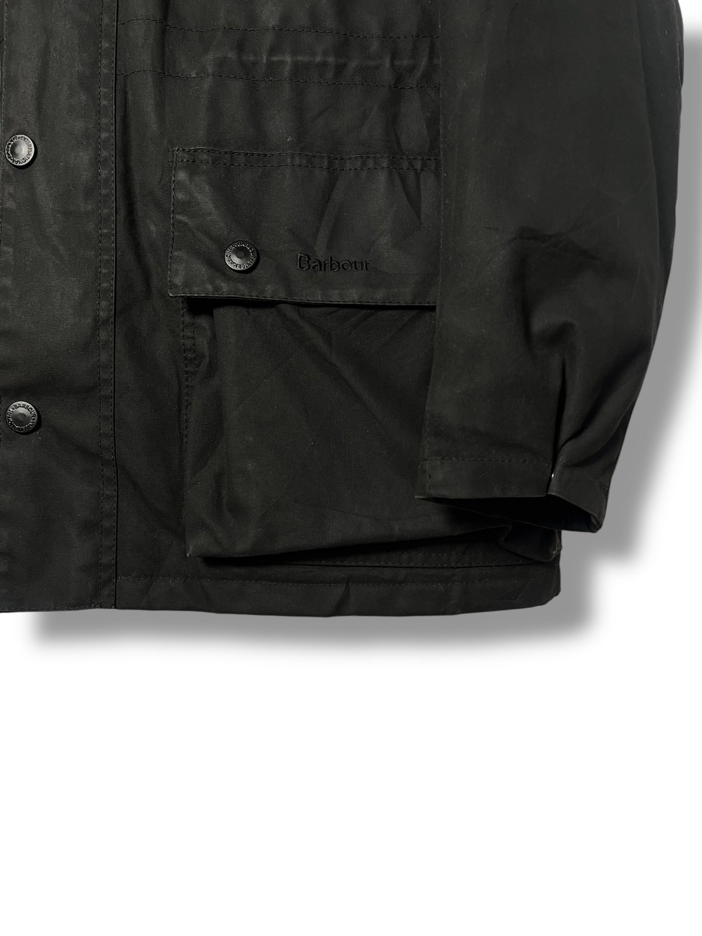 Barbour Onyx Wax Jacket Black L Field Jacket International Waxed Cotton