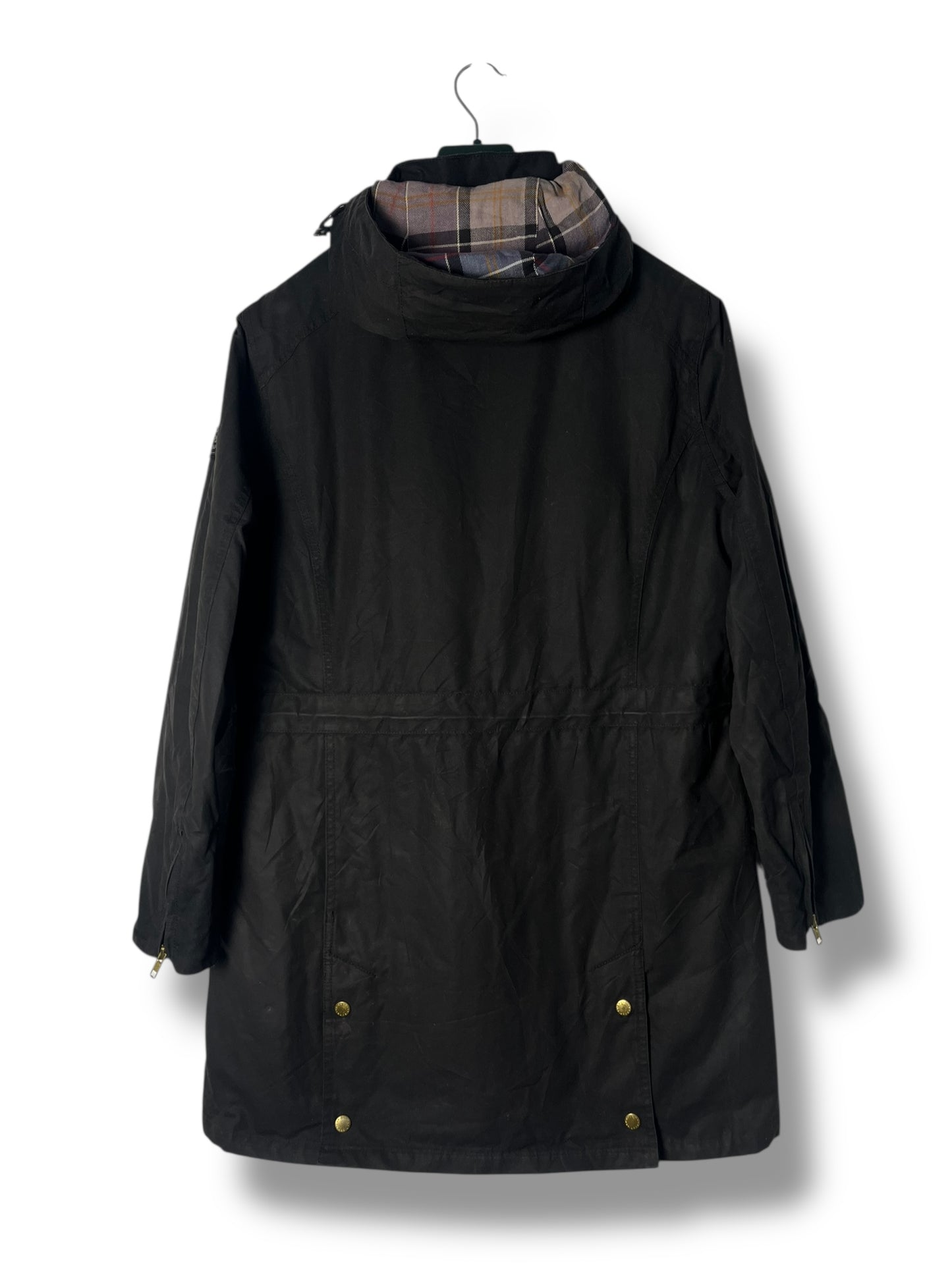 Barbour International Parka Waxed Cotton – Women’s UK16 – Black Selected by DRAPS.