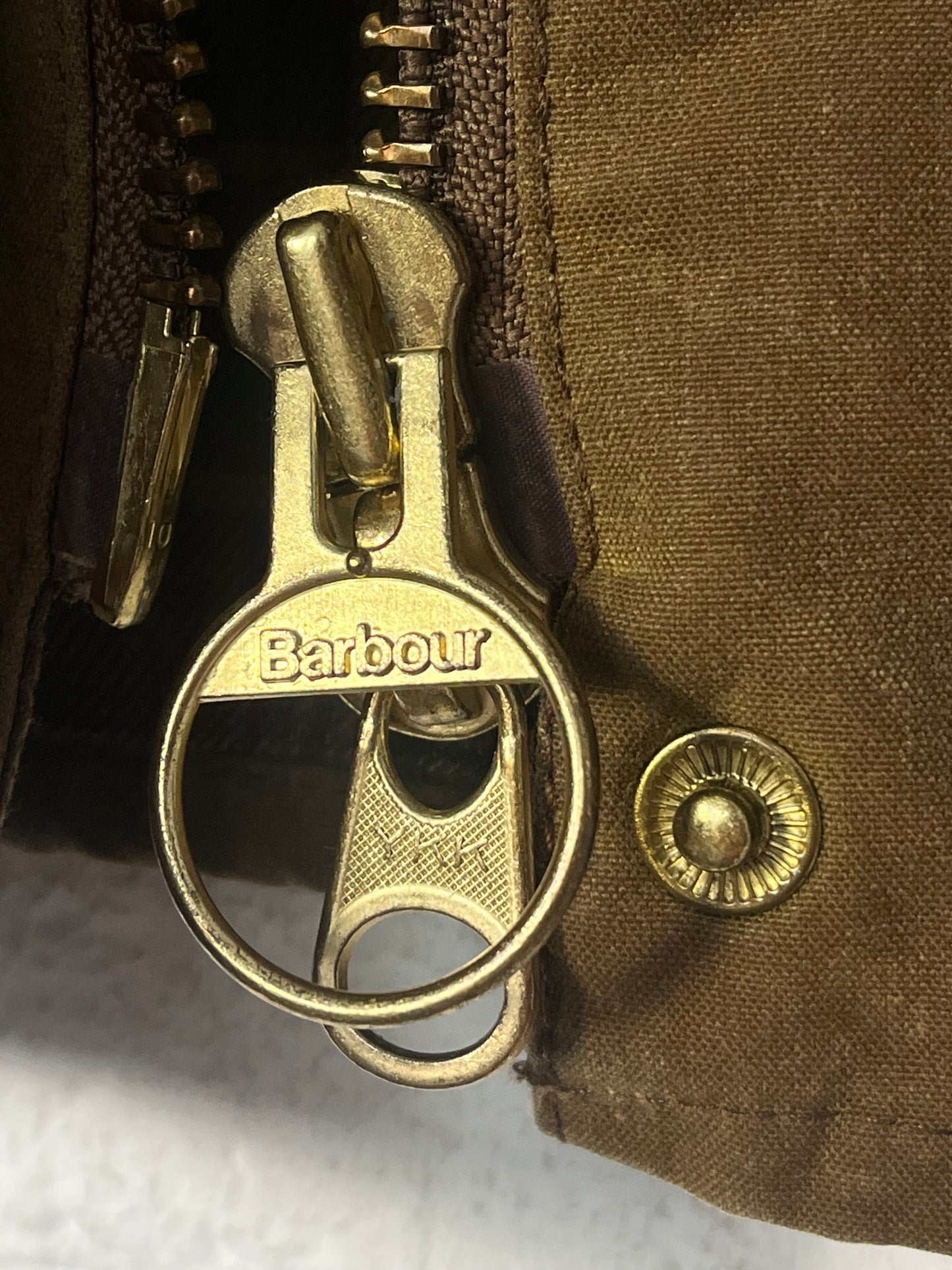 Barbour International Suit Ladies Wax Jacket – UK 12 / Sandstone