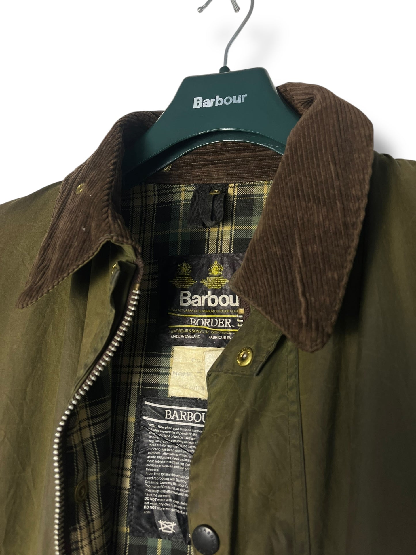 Barbour Border C46 Vintage 1988 – Olive Green