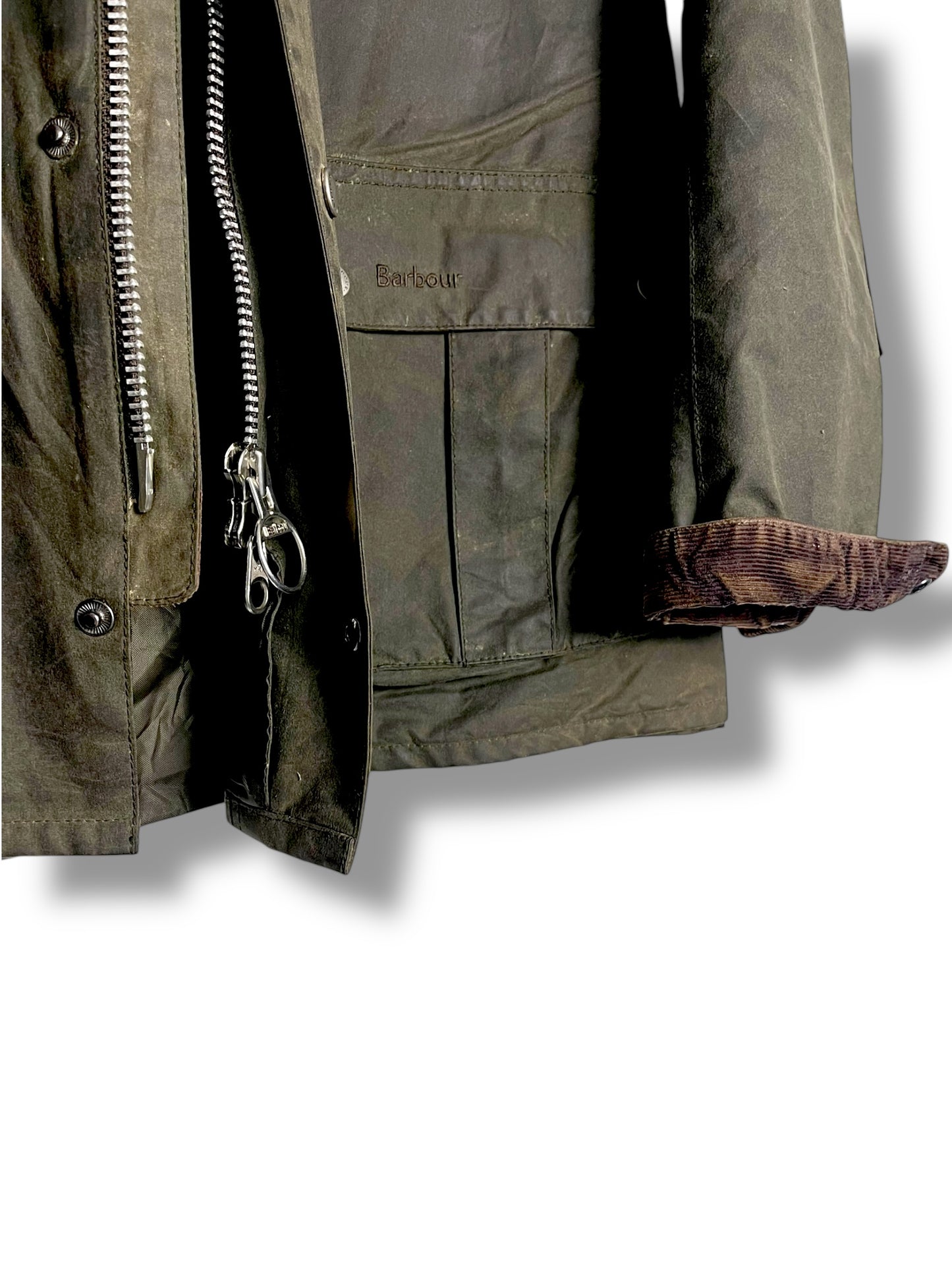 Barbour International Duke Wax Jacket – XL – Military Green