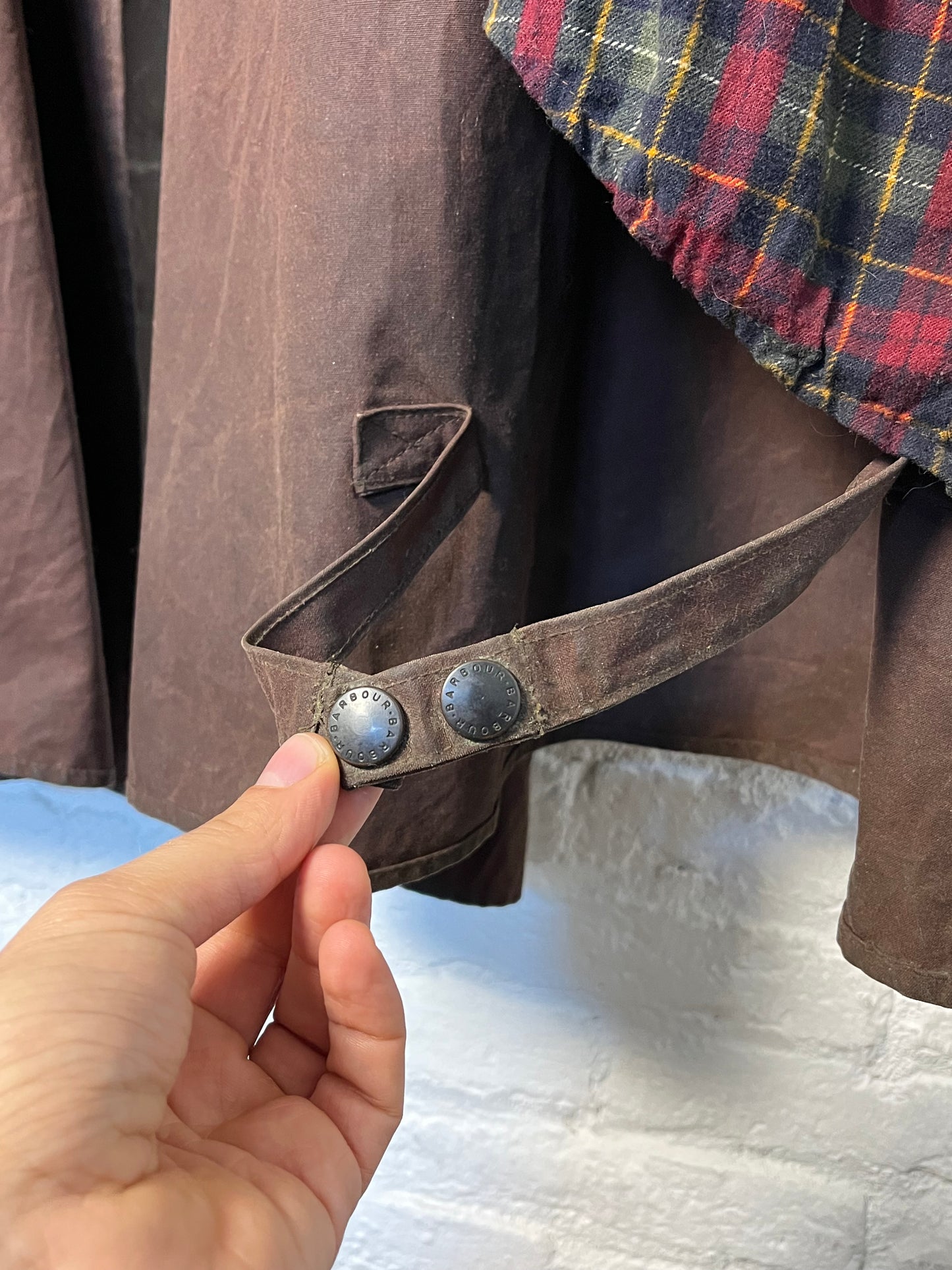 Barbour Backhouse Stockman Wax Coat Brown C46 90s Rare Long Coat