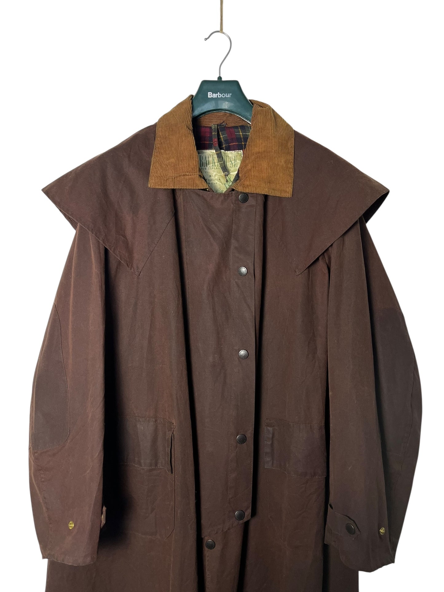 Barbour Backhouse Stockman Wax Coat Brown C46 90s Rare Long Coat