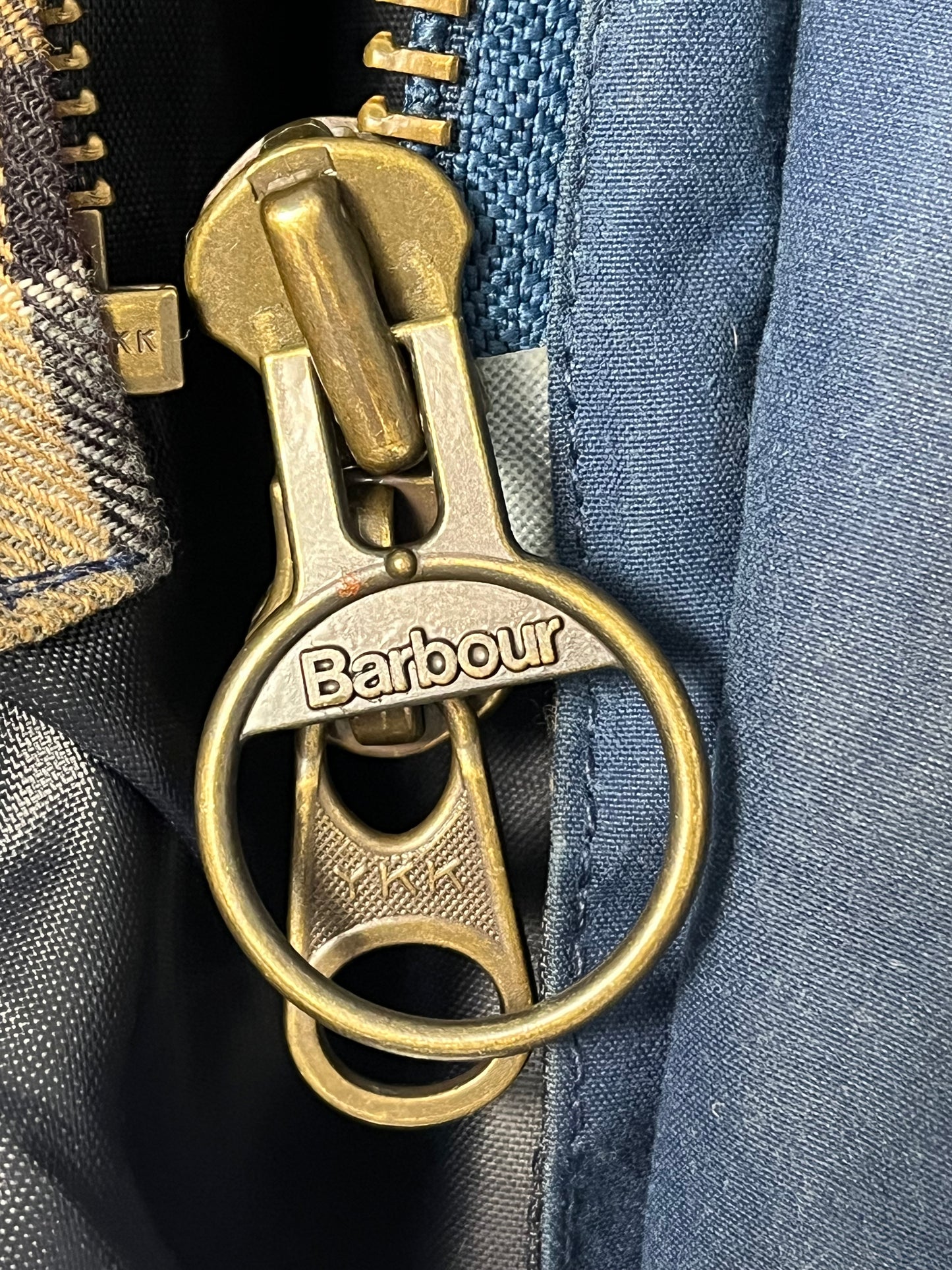 Barbour Ashby – Light Blue Waxed Cotton Jacket (size M) 2000