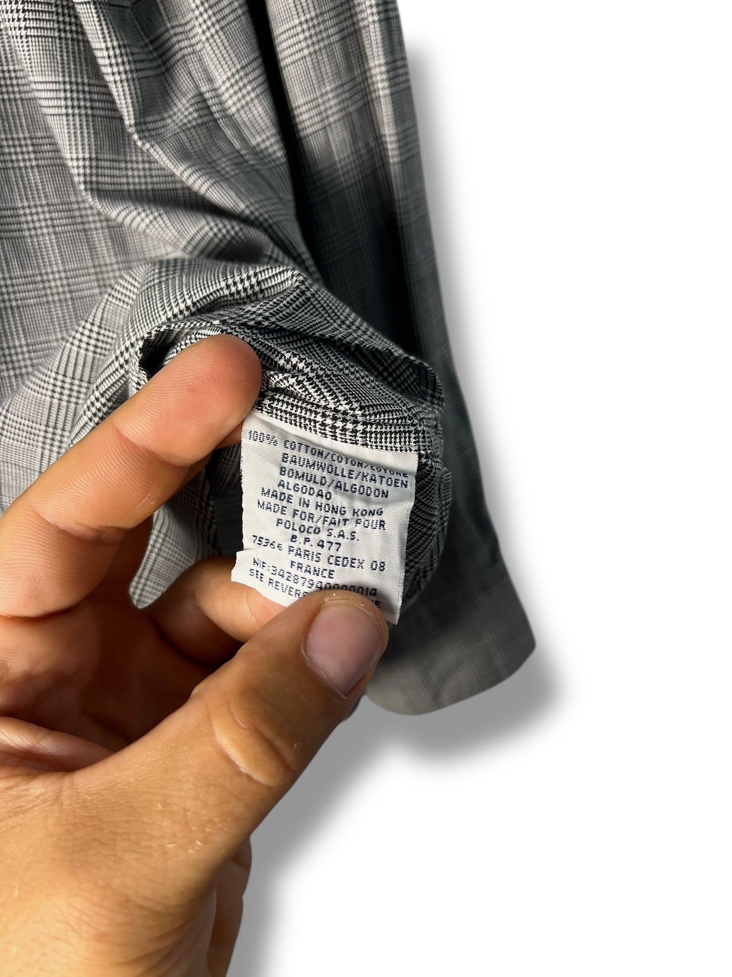 Polo Ralph Lauren Shirt – Grey Check – Black Pony Logo – XL