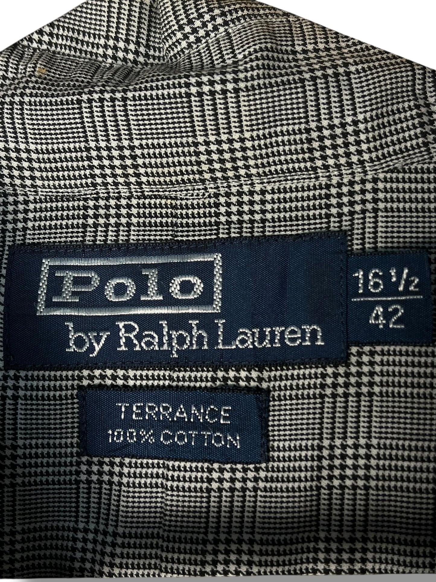 Polo Ralph Lauren Shirt – Grey Check – Black Pony Logo – XL