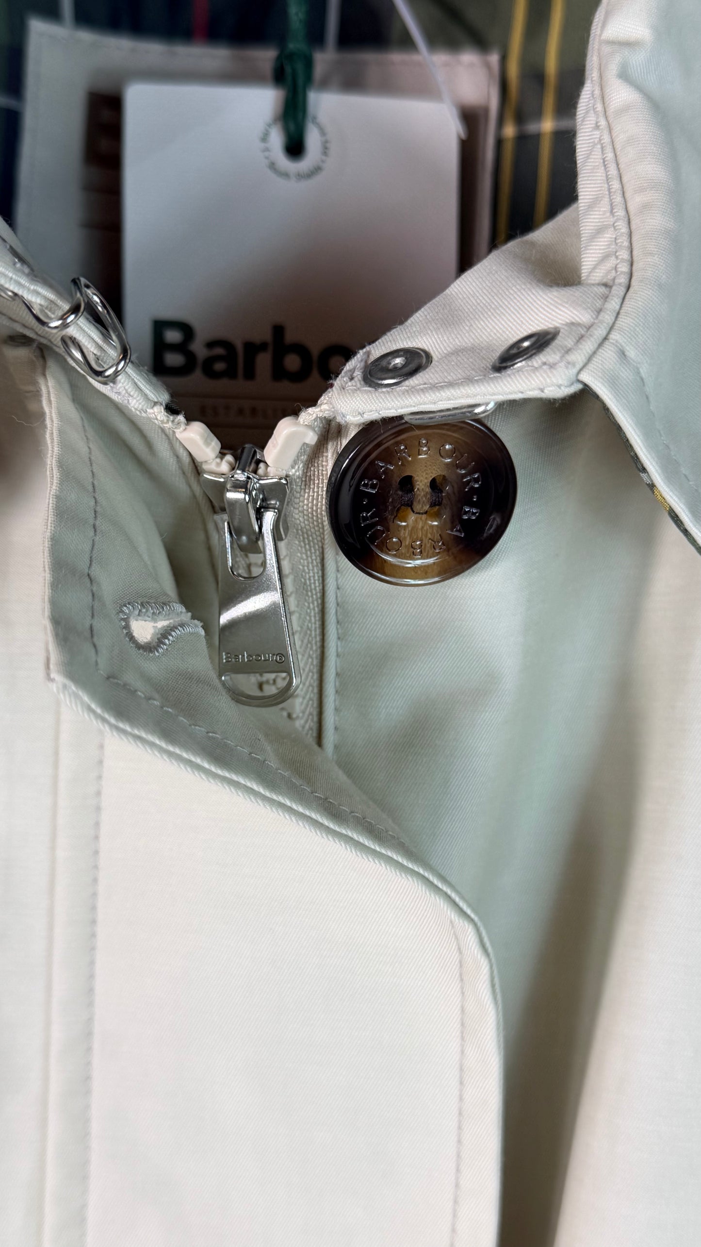 Barbour Camila Women’s Beige Cotton Trench Coat XL Brand New