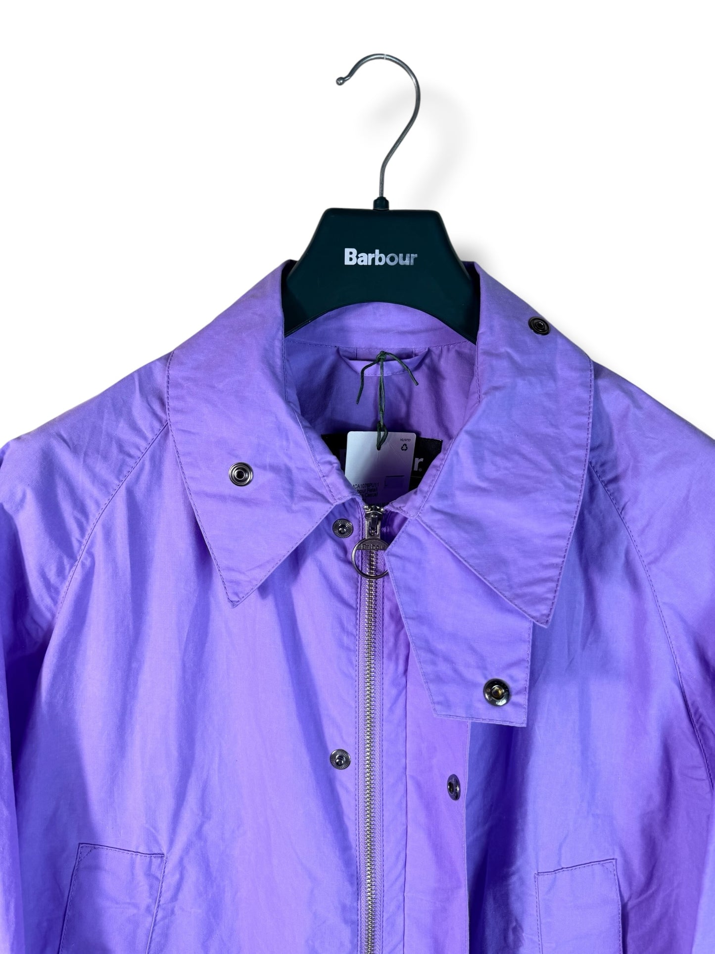 Barbour Bedale Summer Cotton Jacket Lilac Purple Lightweight Size L fits XL