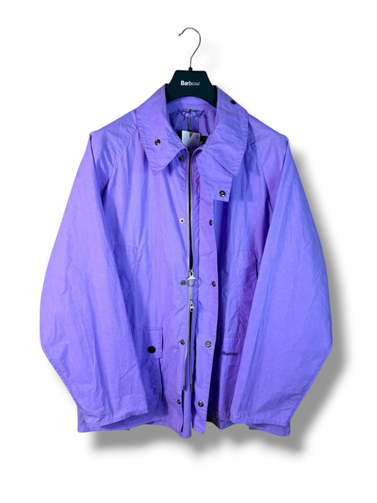 Barbour Bedale Summer Cotton Jacket Lilac Purple Lightweight Size L fits XL