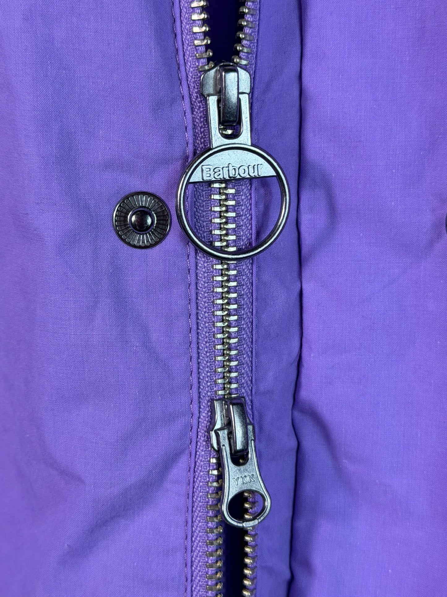 Barbour Bedale Summer Cotton Jacket Lilac Purple Lightweight Size L fits XL