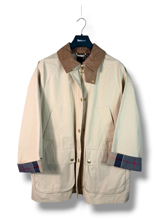 Barbour Glynis Women’s Beige Cotton Jacket Cropped Summer UK16 XL