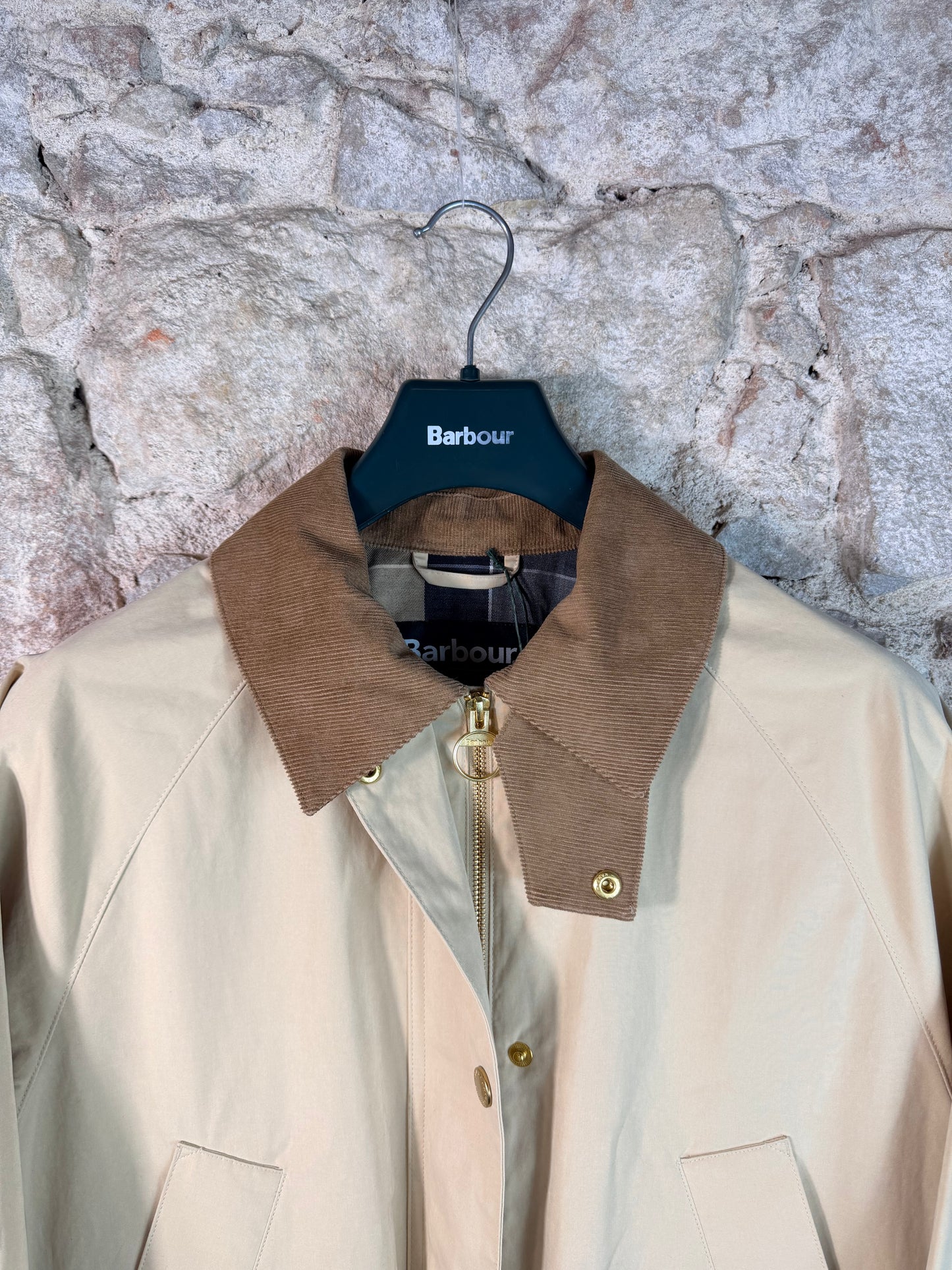Barbour Glynis Women’s Beige Cotton Jacket Cropped Summer UK16 XL