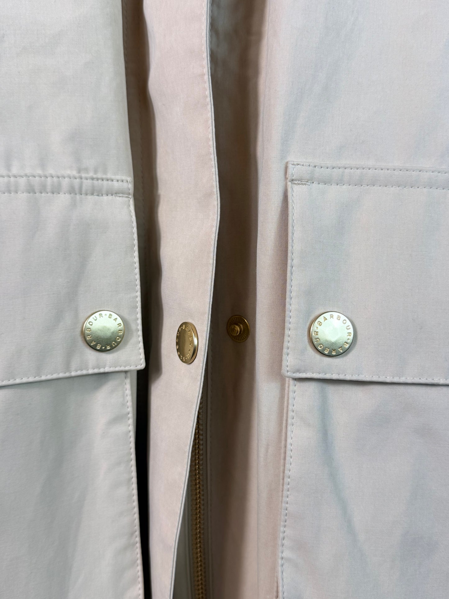 Barbour Glynis Women’s Beige Cotton Jacket Cropped Summer UK16 XL