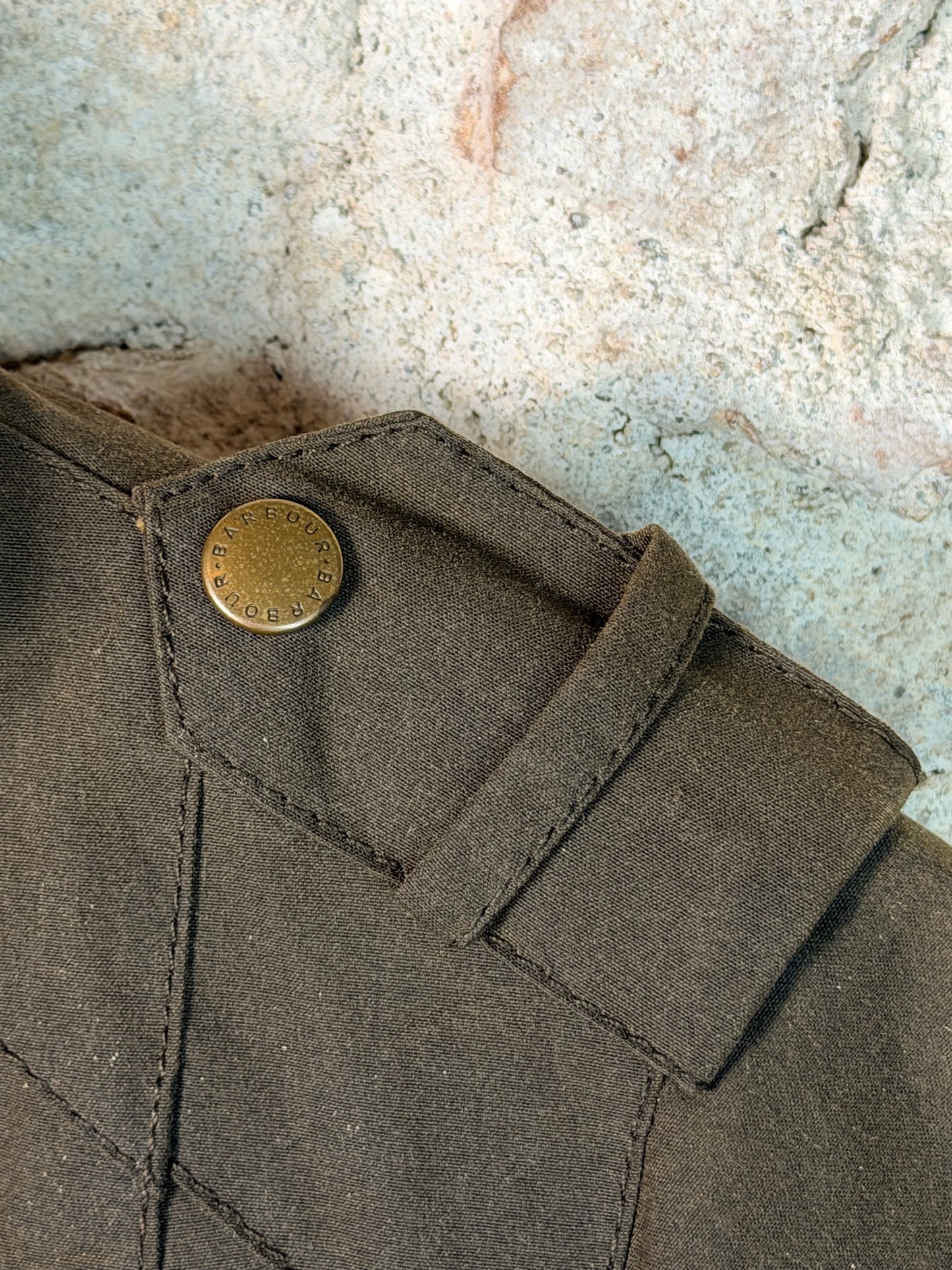 Barbour Defence Wax Jacket Olive Women’s UK12 Utility