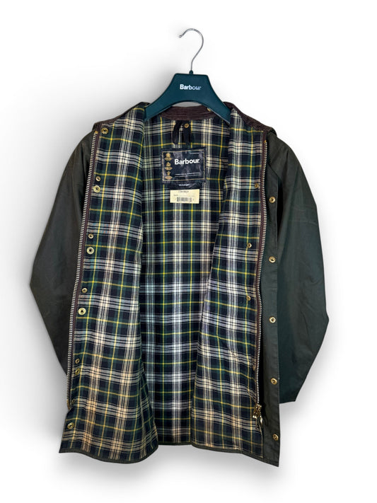 Barbour Beaufort Sage Green Wax Jacket C34 Made in England XS