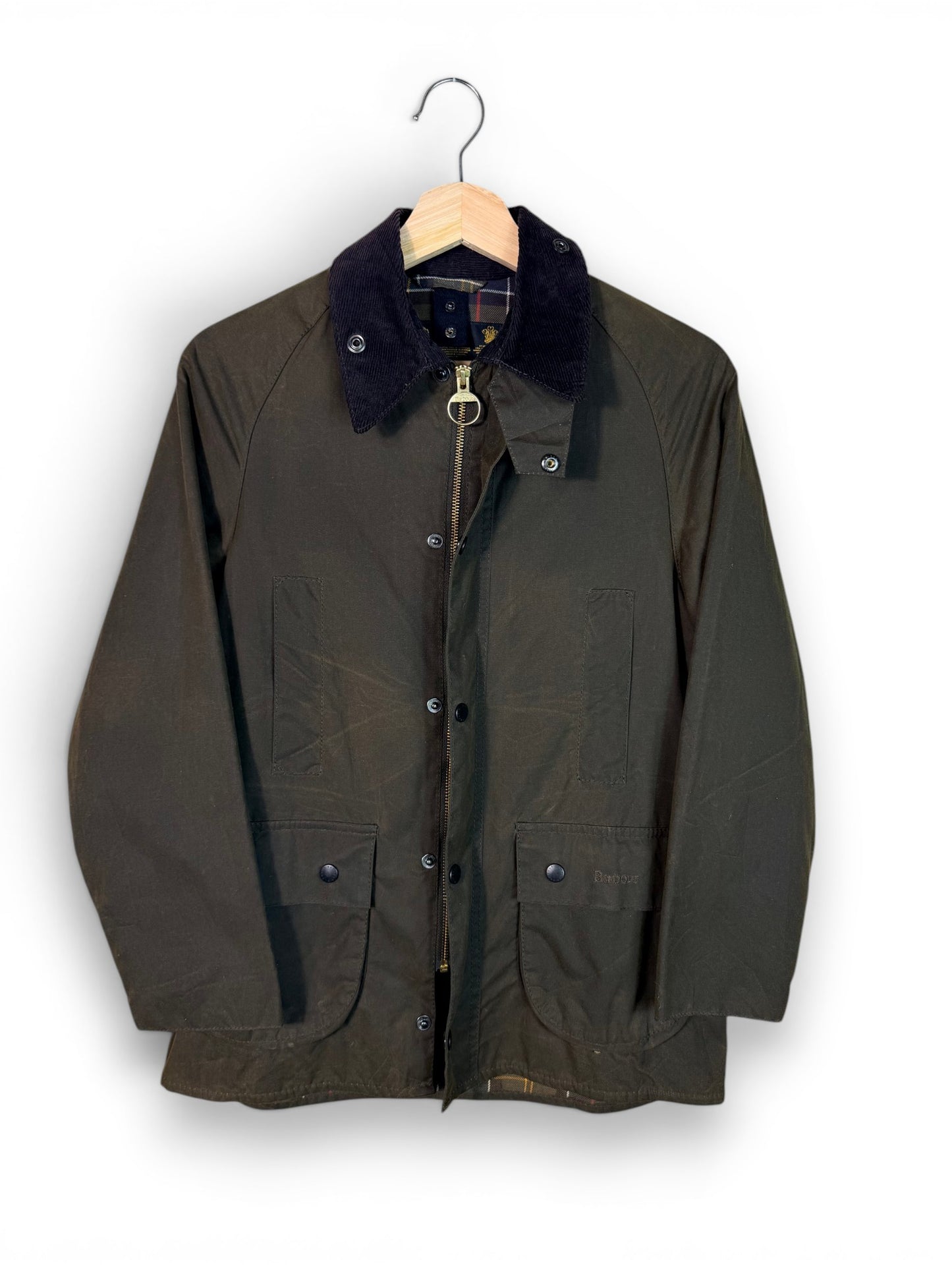 Barbour Beaufort Kids Wax Jacket Olive 15 years Made in England
