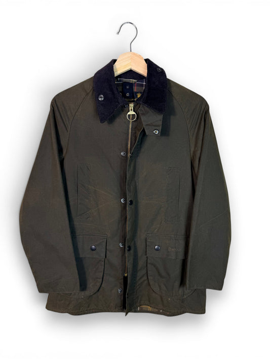 Barbour Beaufort Kids Wax Jacket Olive 15 years Made in England