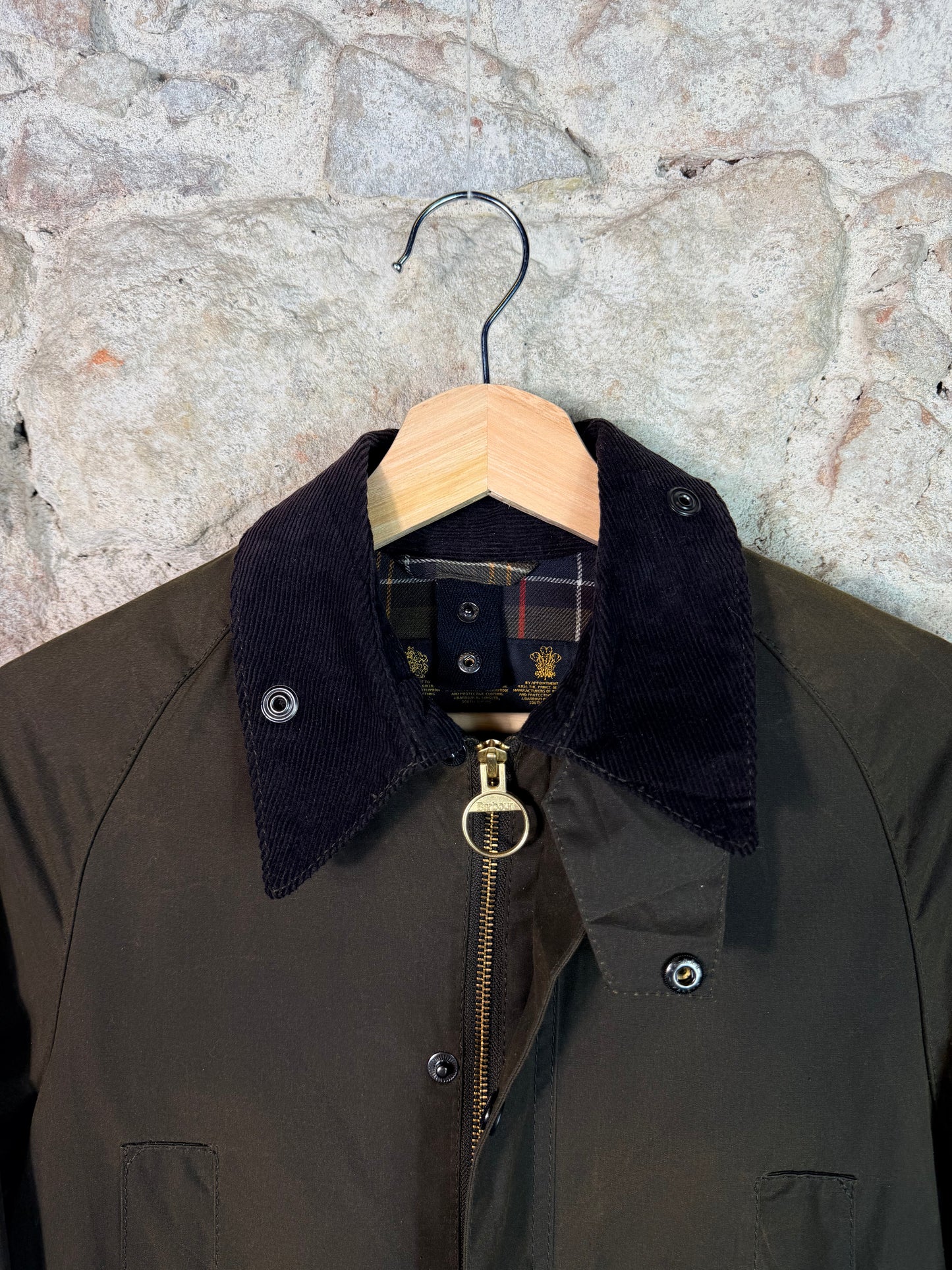 Barbour Beaufort Kids Wax Jacket Olive 15 years Made in England
