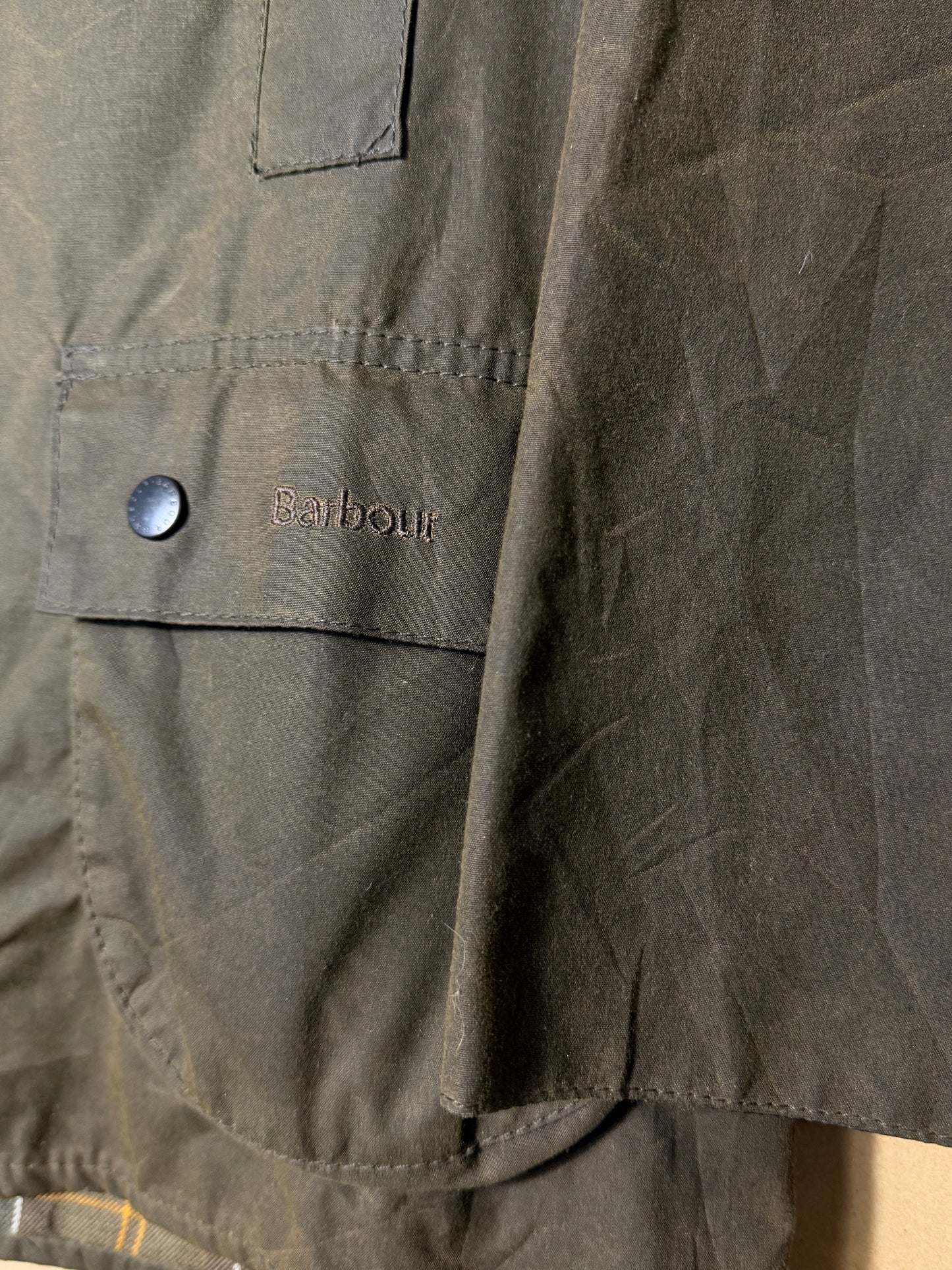 Barbour Beaufort Kids Wax Jacket Olive 15 years Made in England