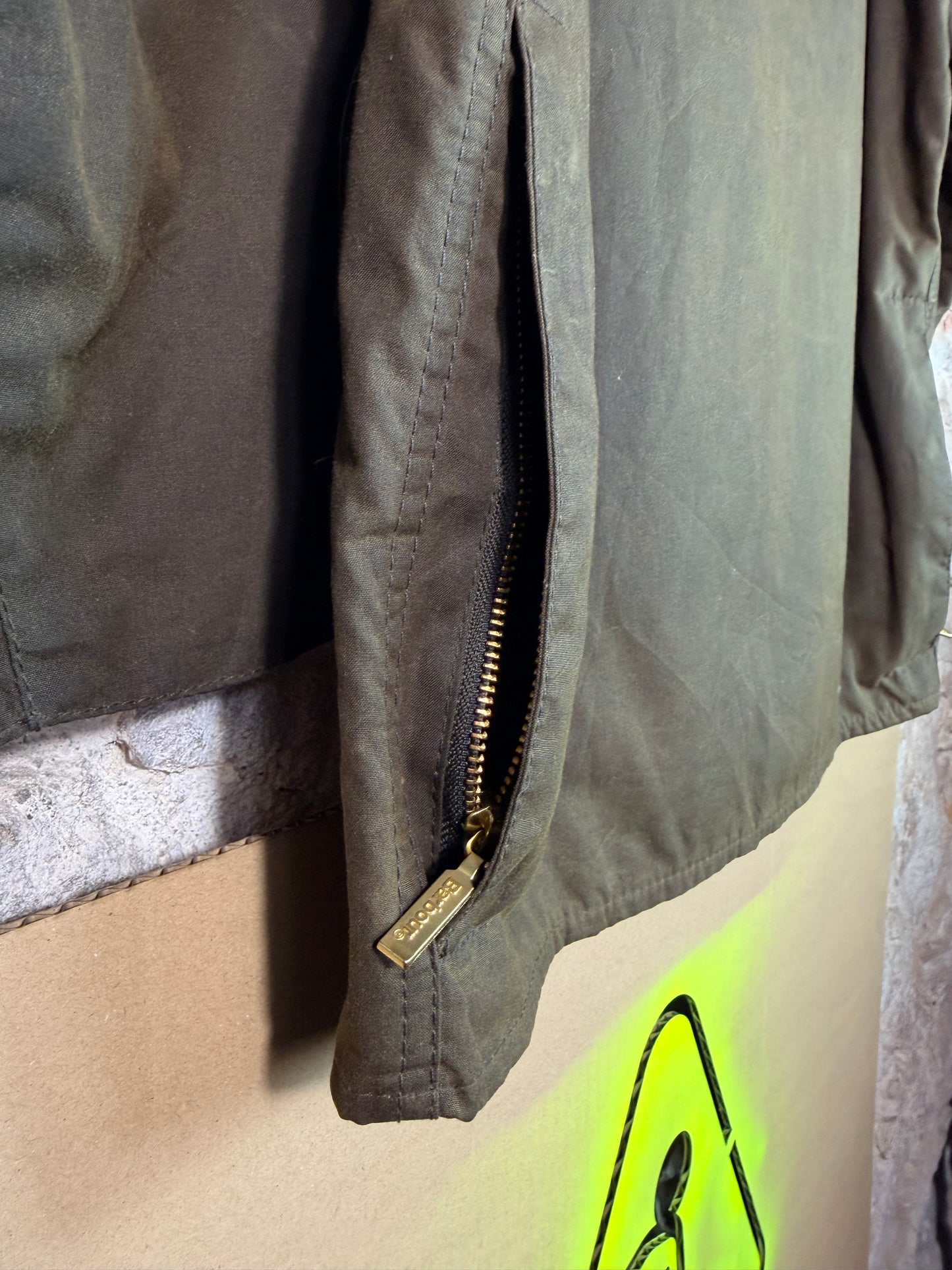 Barbour Beaufort Kids Wax Jacket Olive 15 years Made in England