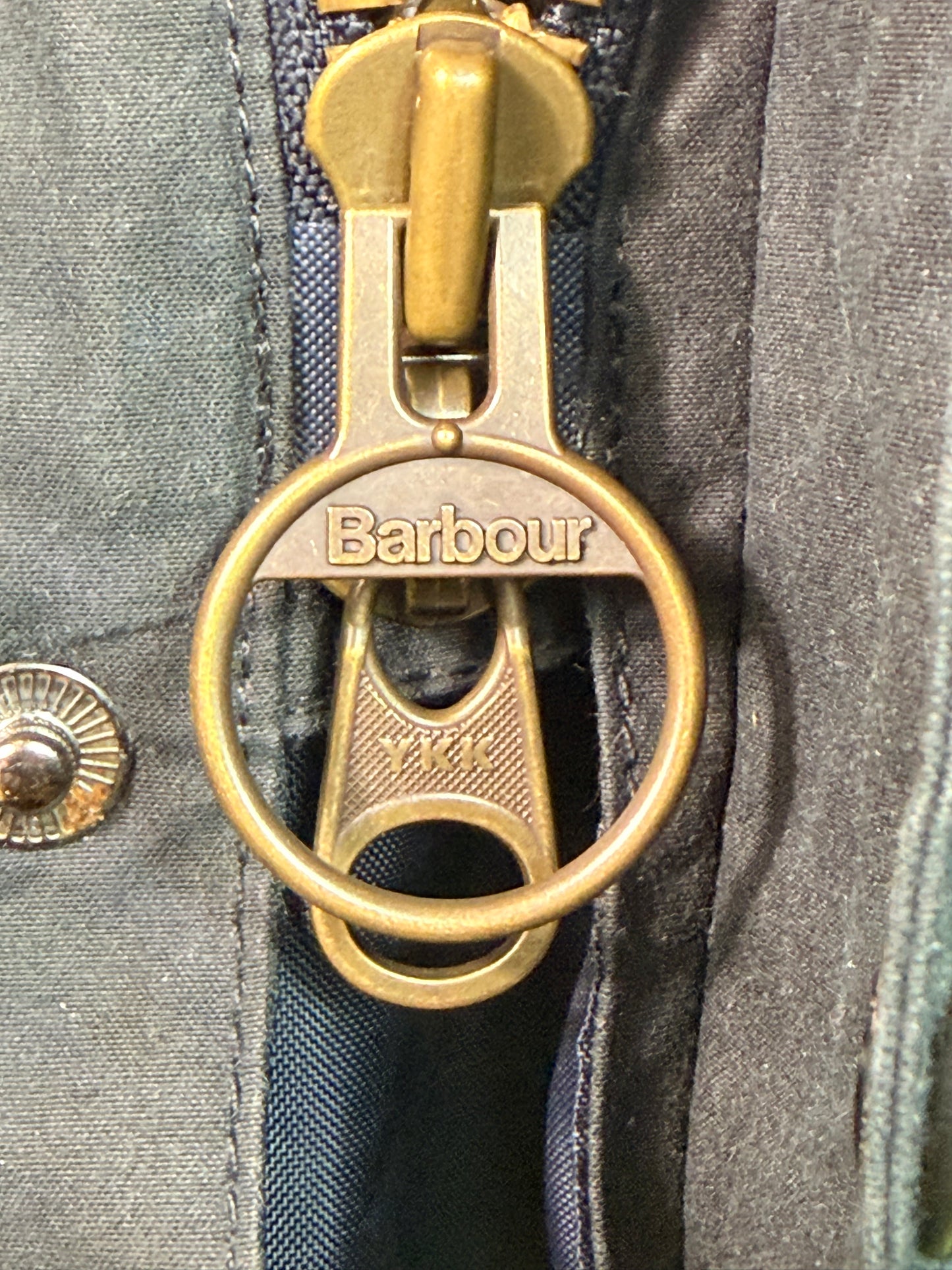 Barbour Ashby Wax Jacket Navy Blue XL Slim Fit