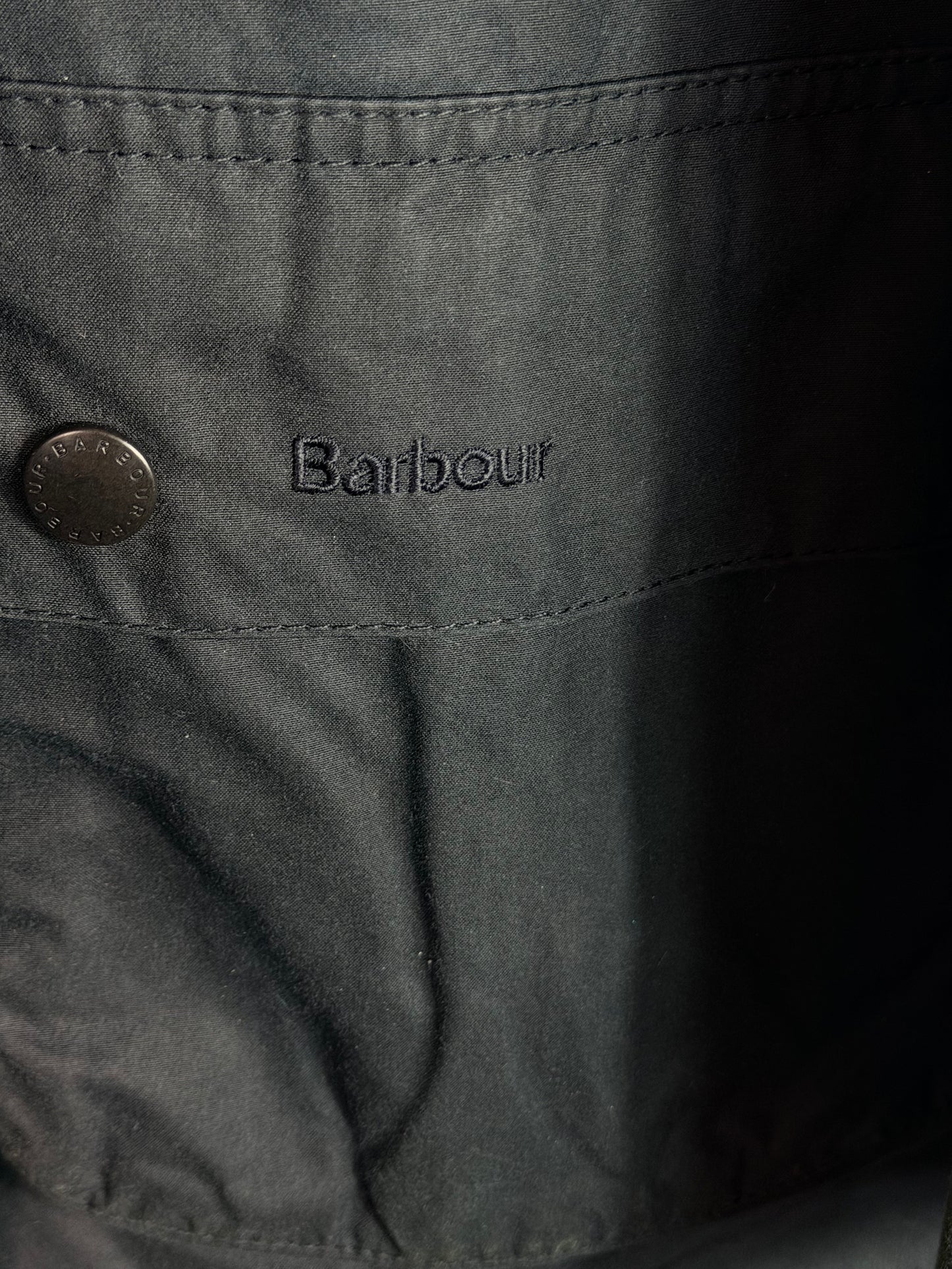 Barbour Ashby Wax Jacket Navy Blue XL Slim Fit