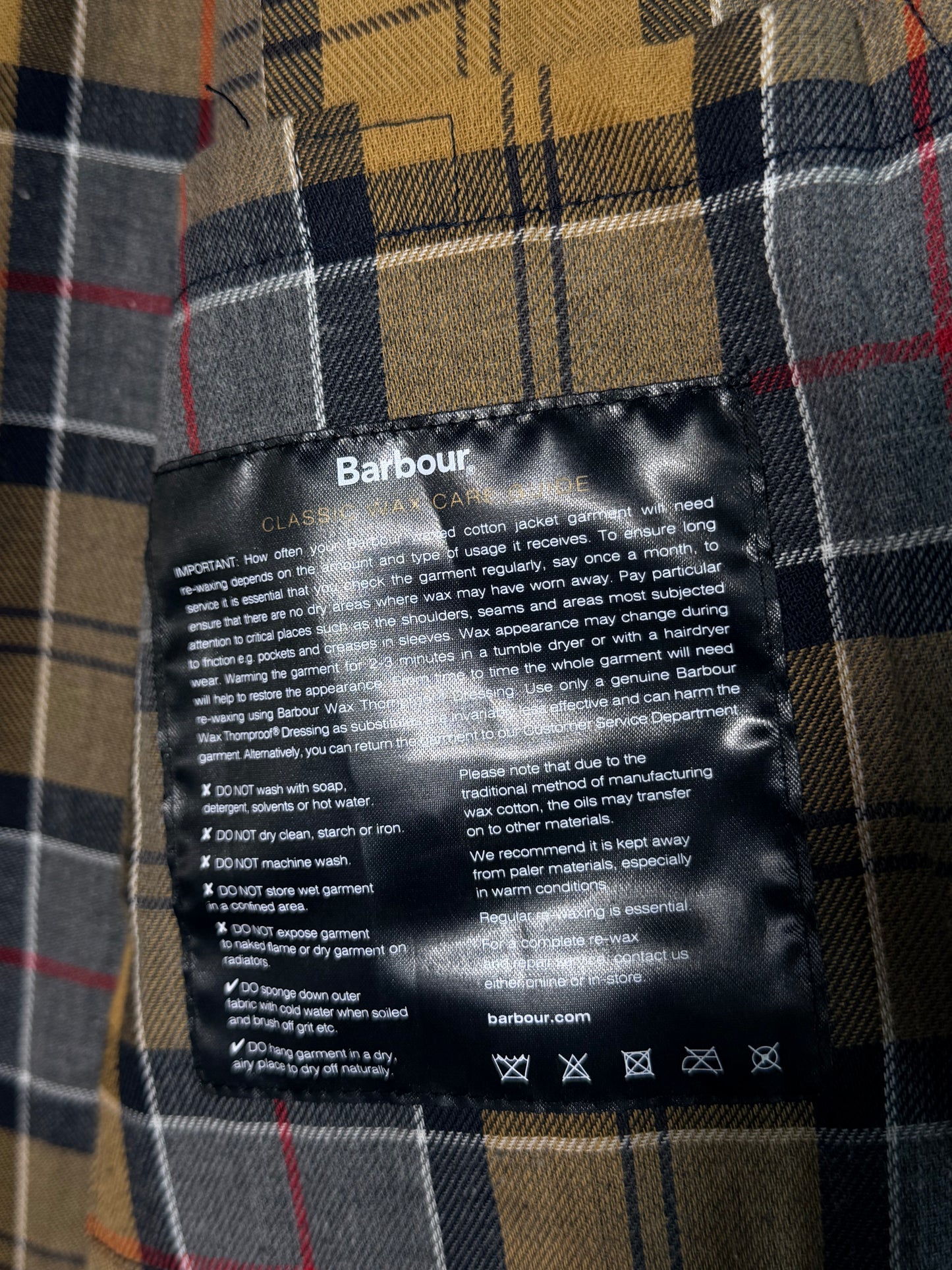 Barbour Ashby Wax Jacket Navy Blue XL Slim Fit