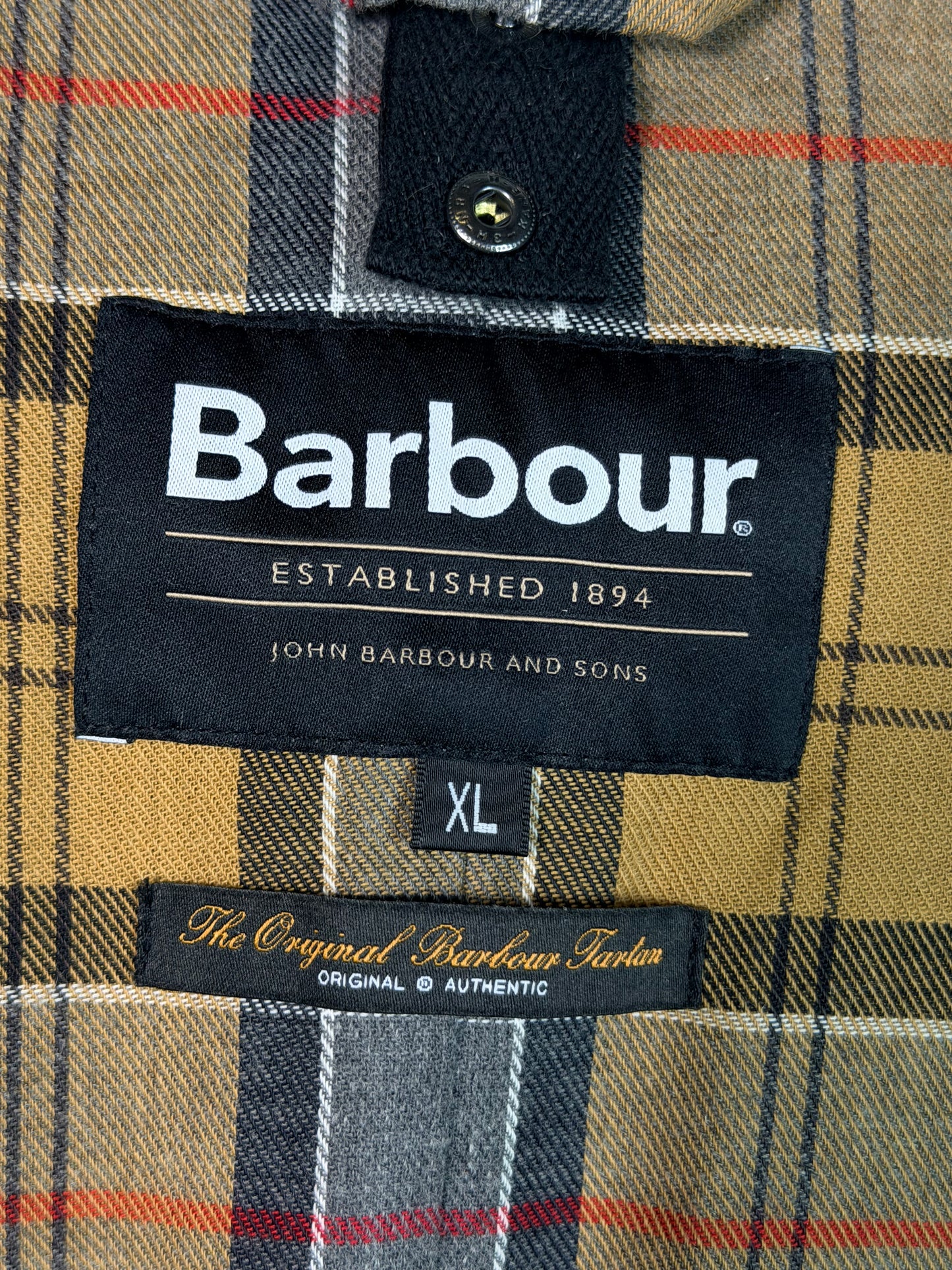 Barbour Ashby Wax Jacket Navy Blue XL Slim Fit