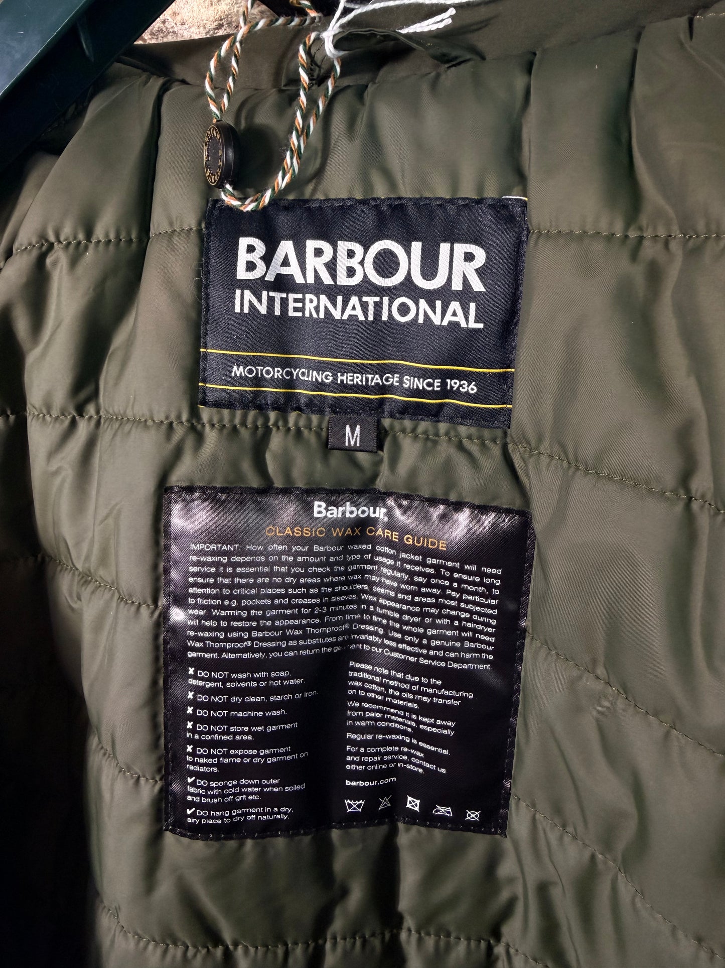 Barbour Wellstone Wax Jacket Sage Green Medium New With Tags
