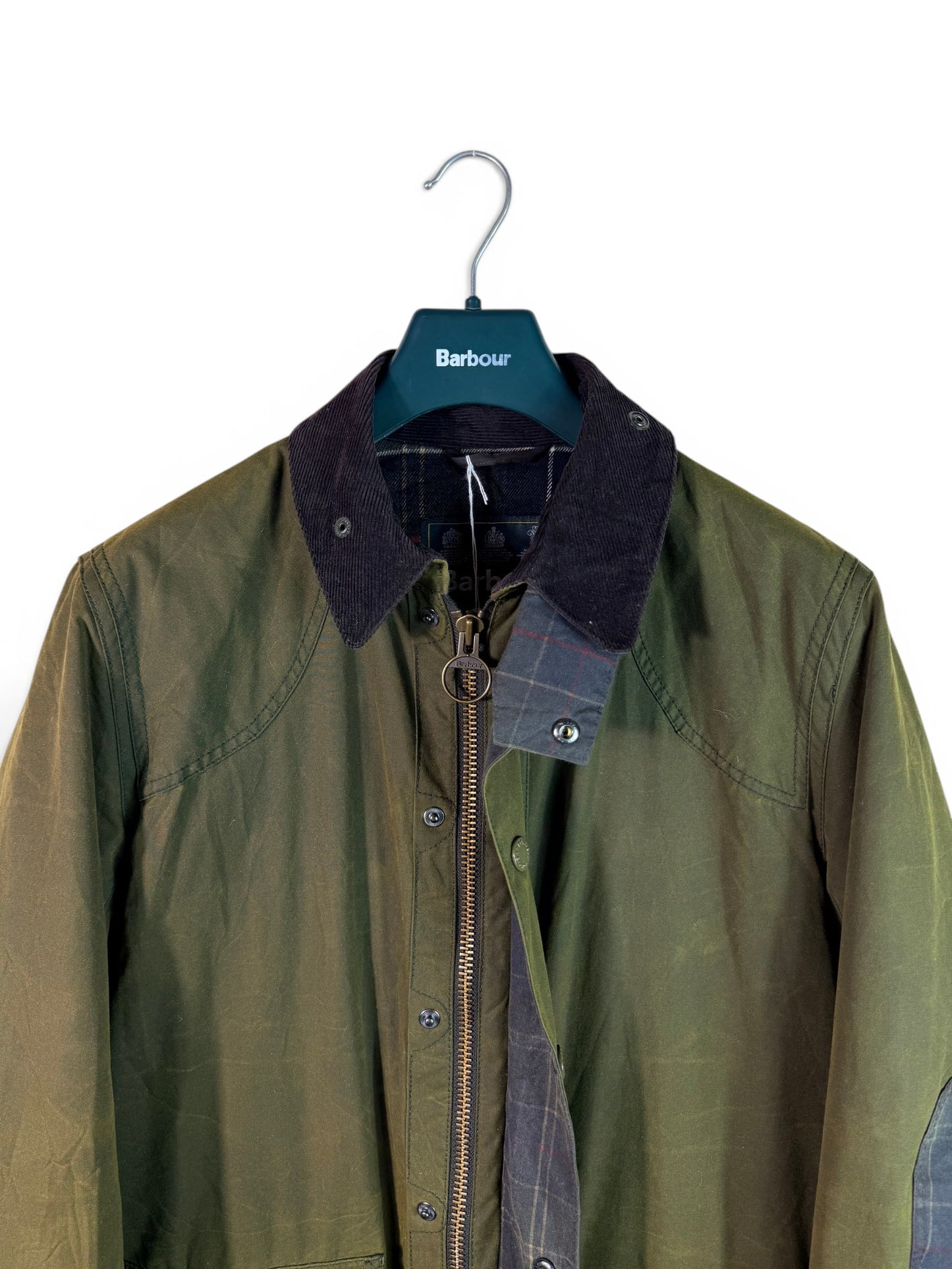 Barbour Digby Wax Jacket Olive Green Size L Vintage